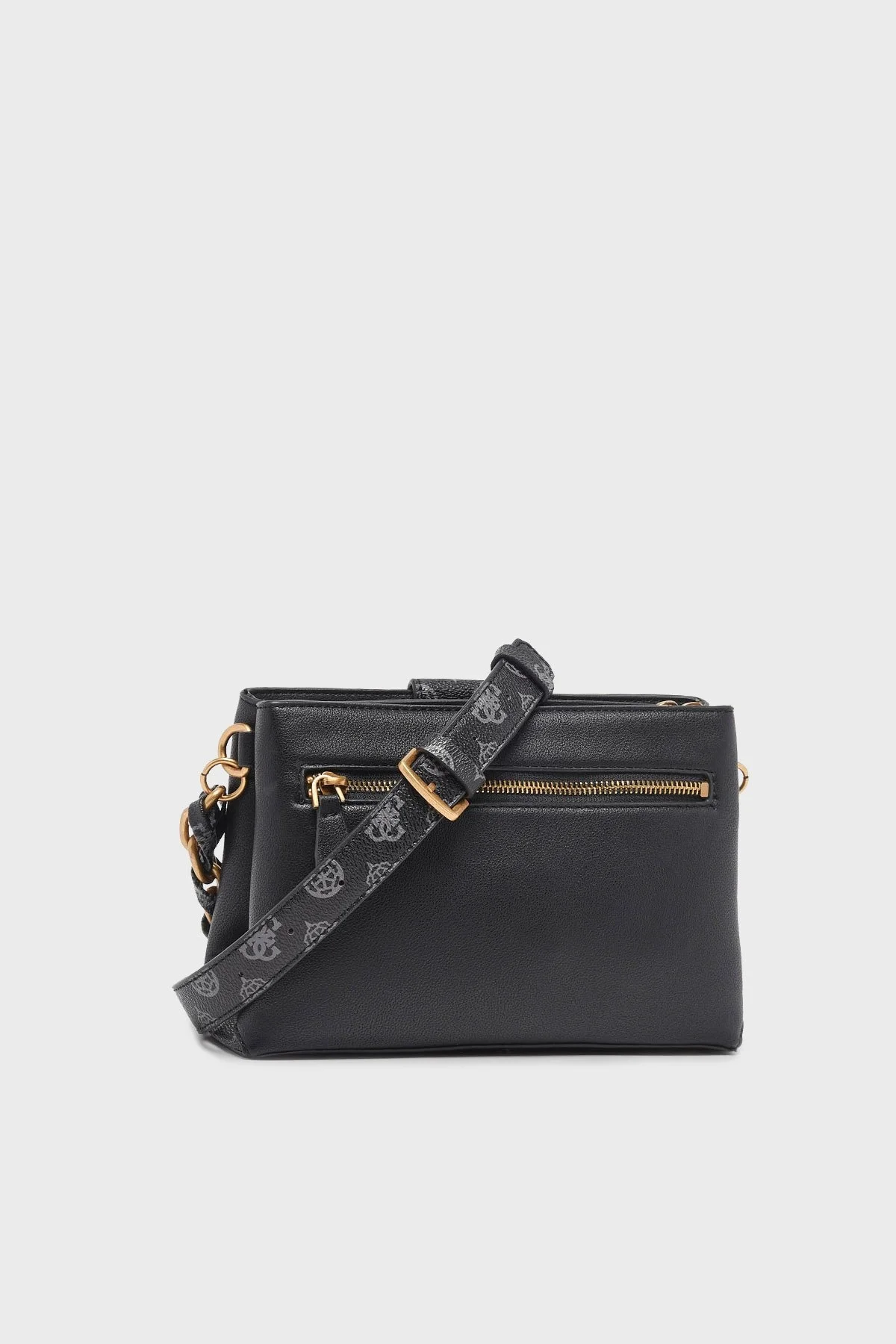 Guess Alva Logolu Çıkarılabilir Omuz Askılı Bayan Çanta HWVL8676720 BML SİYAH - 4