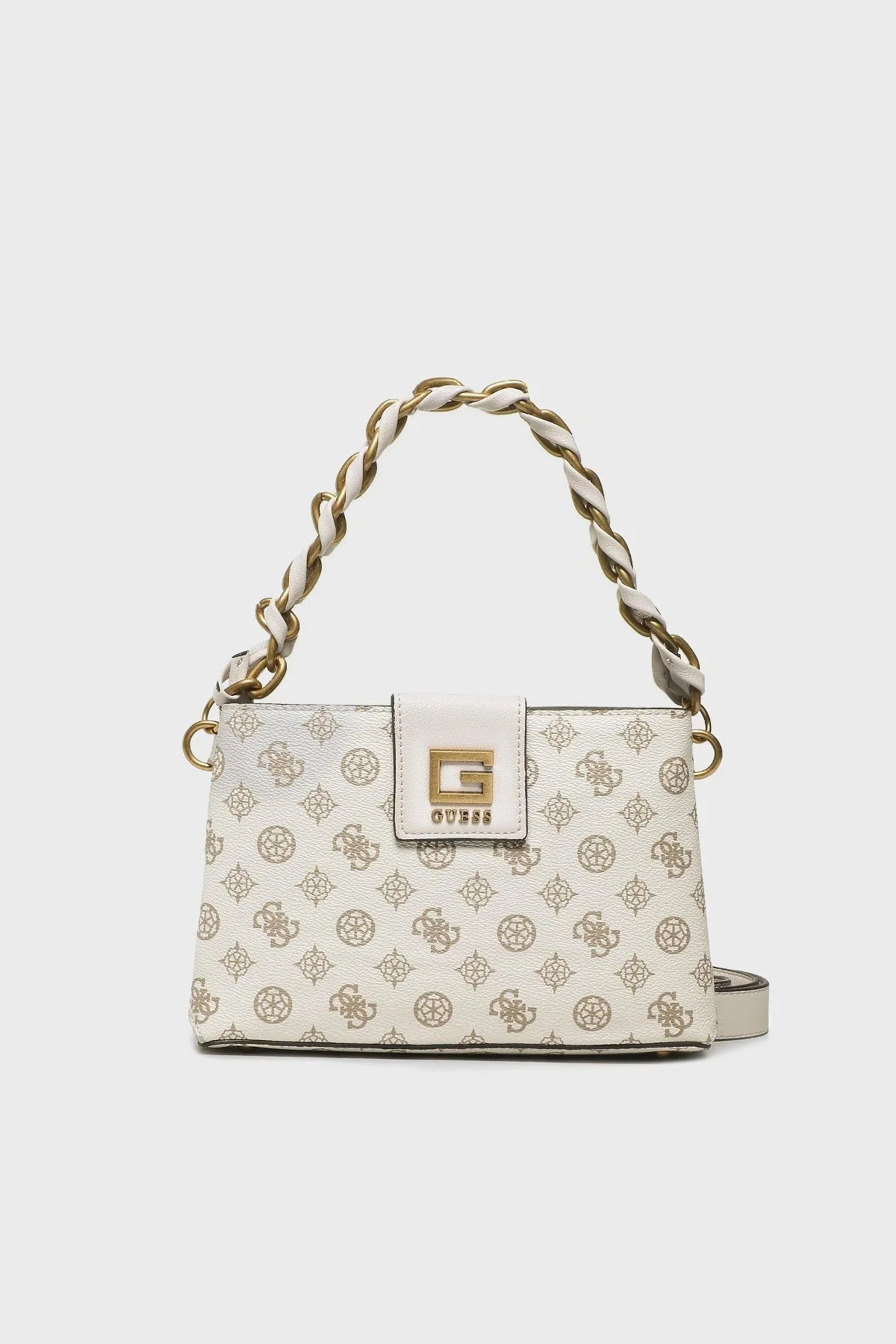 Guess Alva Logolu Çıkartılabilir Omuz Askılı Bayan Çanta HWPB8676720 CRG BEJ - 1