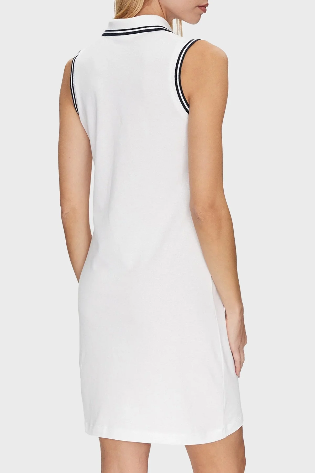 Guess Amaryllis Pamuklu Regular Fit Polo Yaka Mini V5GK04KCOK1 Bayan Elbise V5GK04 KCOK1 G011 BEYAZ - 8