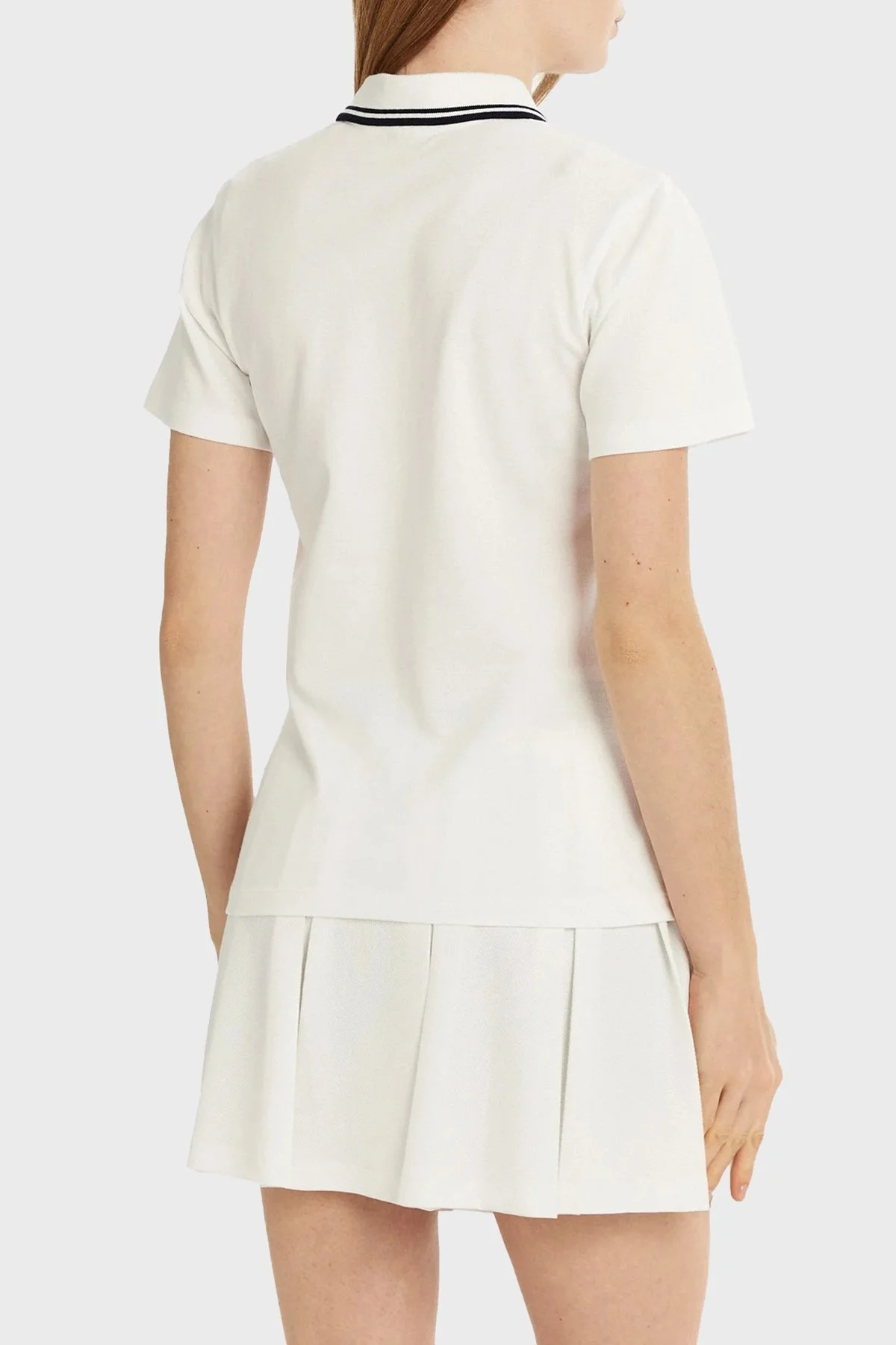 Guess Amaryllis Pamuklu Slim Fit V5GP06KCOK1 Bayan Polo Yaka T Shirt V5GP06 KCOK1 G011 BEYAZ - 8