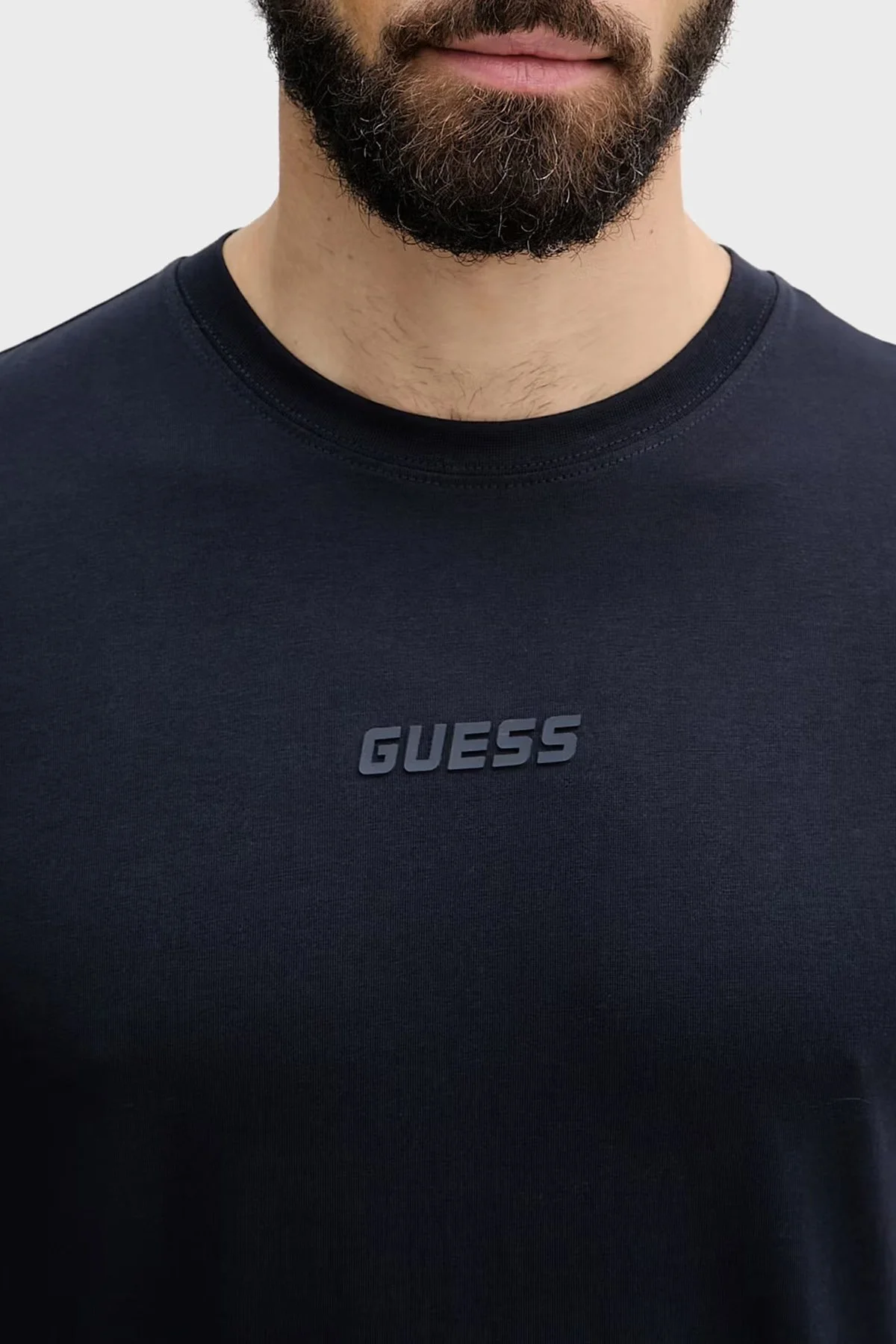 Guess Ambrogio Pamuklu Regular Fit Bisiklet Yaka Z6GI06K2847 Erkek T Shirt Z6GI06 K2847 G7V2 Lacivert - 4