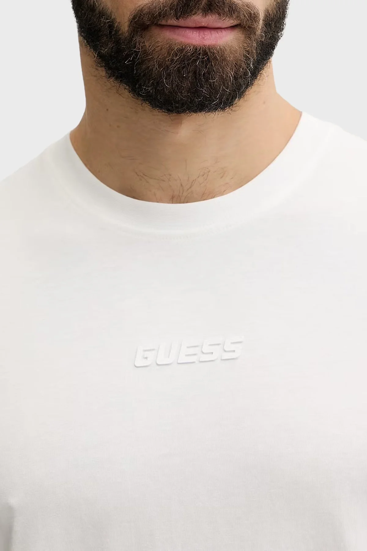 Guess Ambrogio Z6GI06K2847 Erkek T Shirt Z6GI06 K2847 G018 Beyaz - 4
