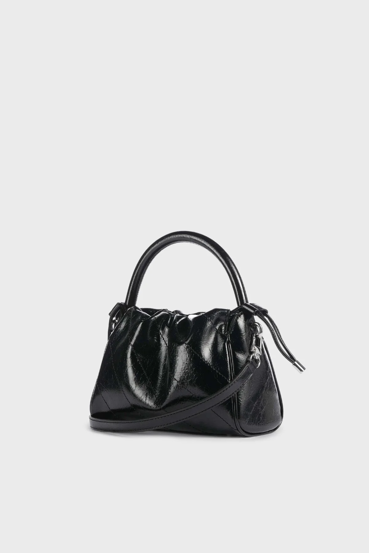 Guess Amys Jakarlı Çıkarılabilir Askılı Büzgülü Mini HWMY9659160 Bayan Çanta HWMY96 59160 BLA SİYAH - 2