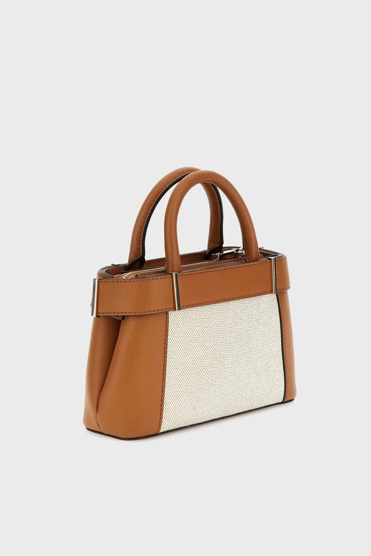 Guess Anadela Logolu Çıkarılabilir Askılı Mini HWAG9633760 Bayan Çanta HWAG96 33760 NTC KAHVE-KREM - 2