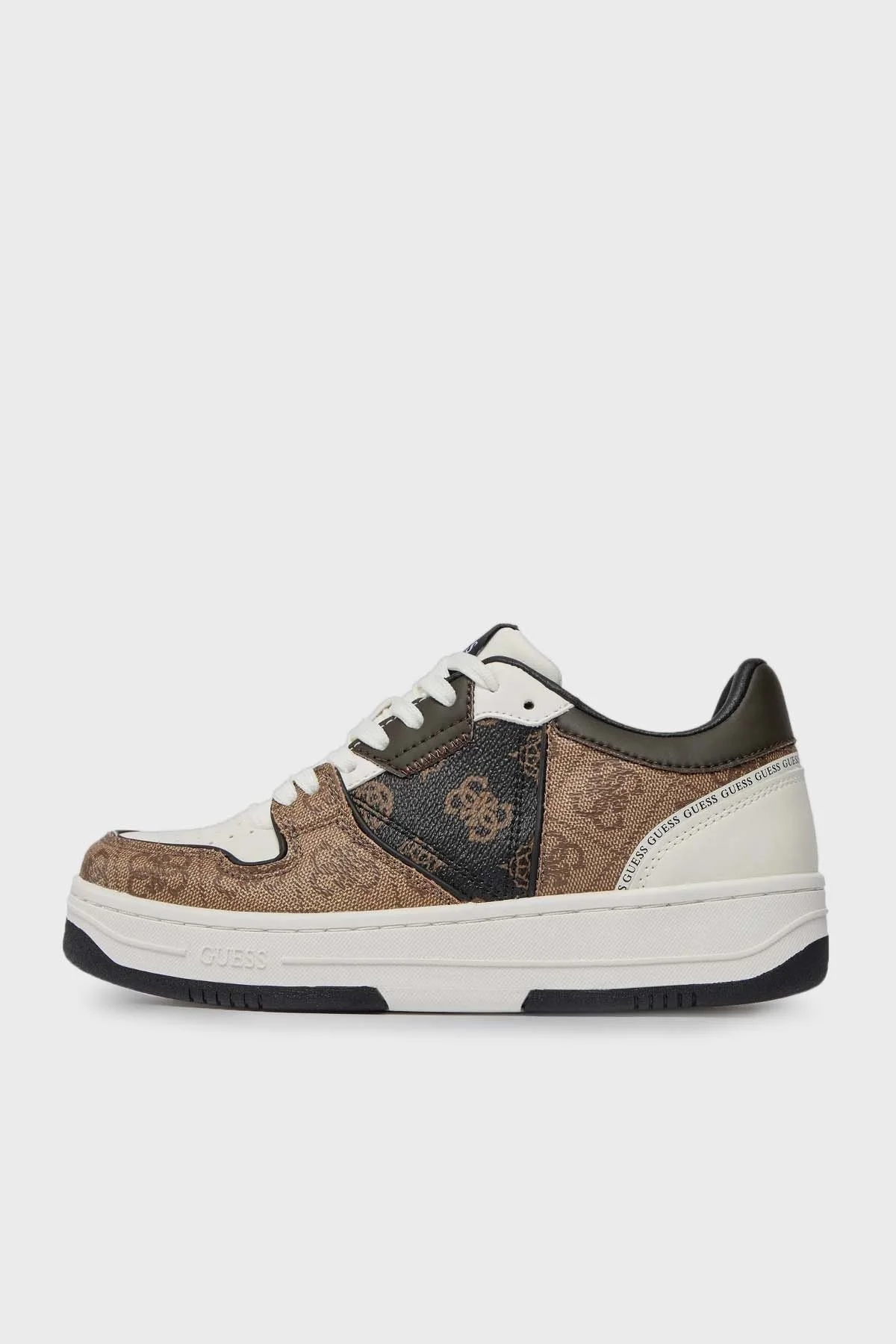 Guess Ancie Logolu Sneaker FLPANCELL12BRWHI Bayan Ayakkabı FLPANCELL12 BRWHI KAHVE-BEYAZ - 2