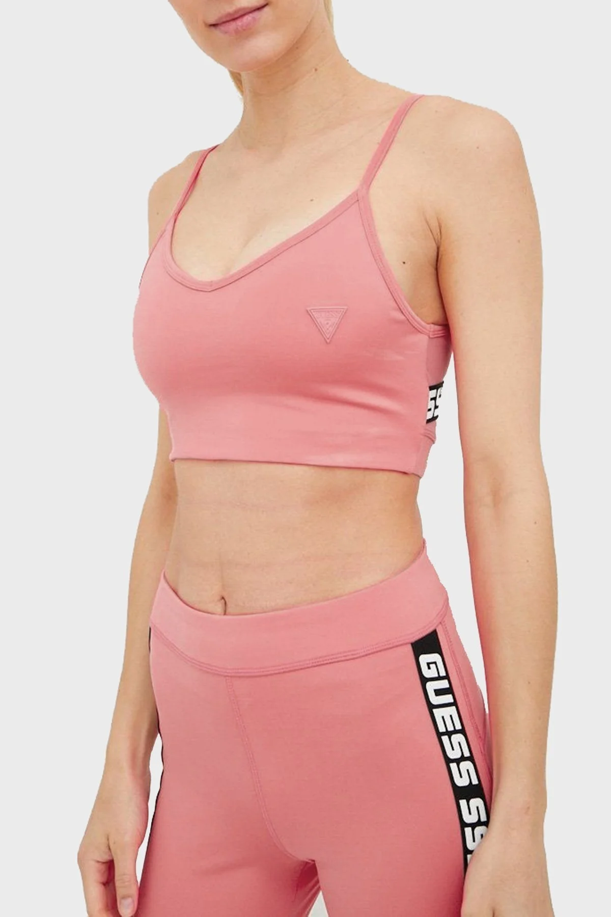 Guess Angelica Sırt Detaylı Slim Fit Angelica Spor Bayan Sütyen V2YP13MC03W G4L7 PEMBE - 1
