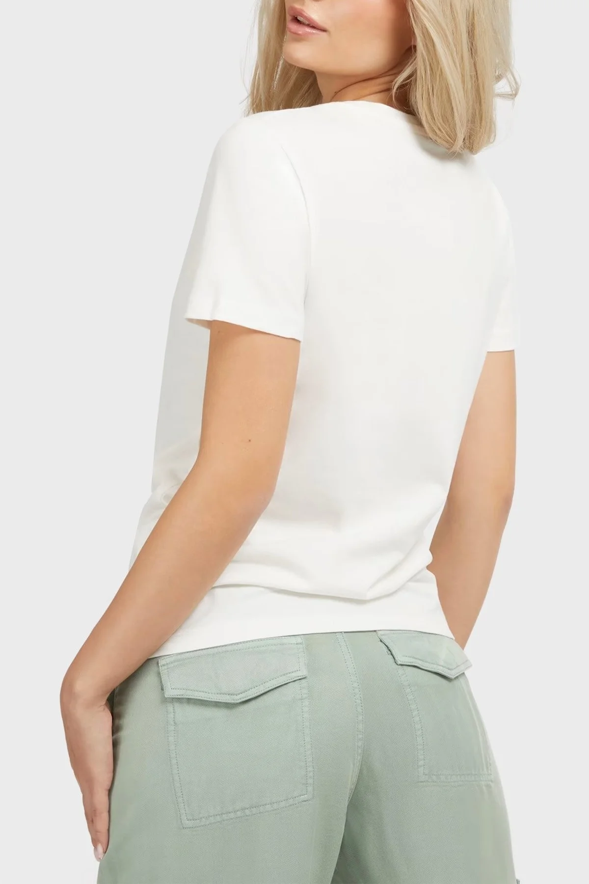 Guess Animal % 100 Pamuk Regular Fit Bayan T Shirt W3YI41I3Z14 G012 BEYAZ - 3