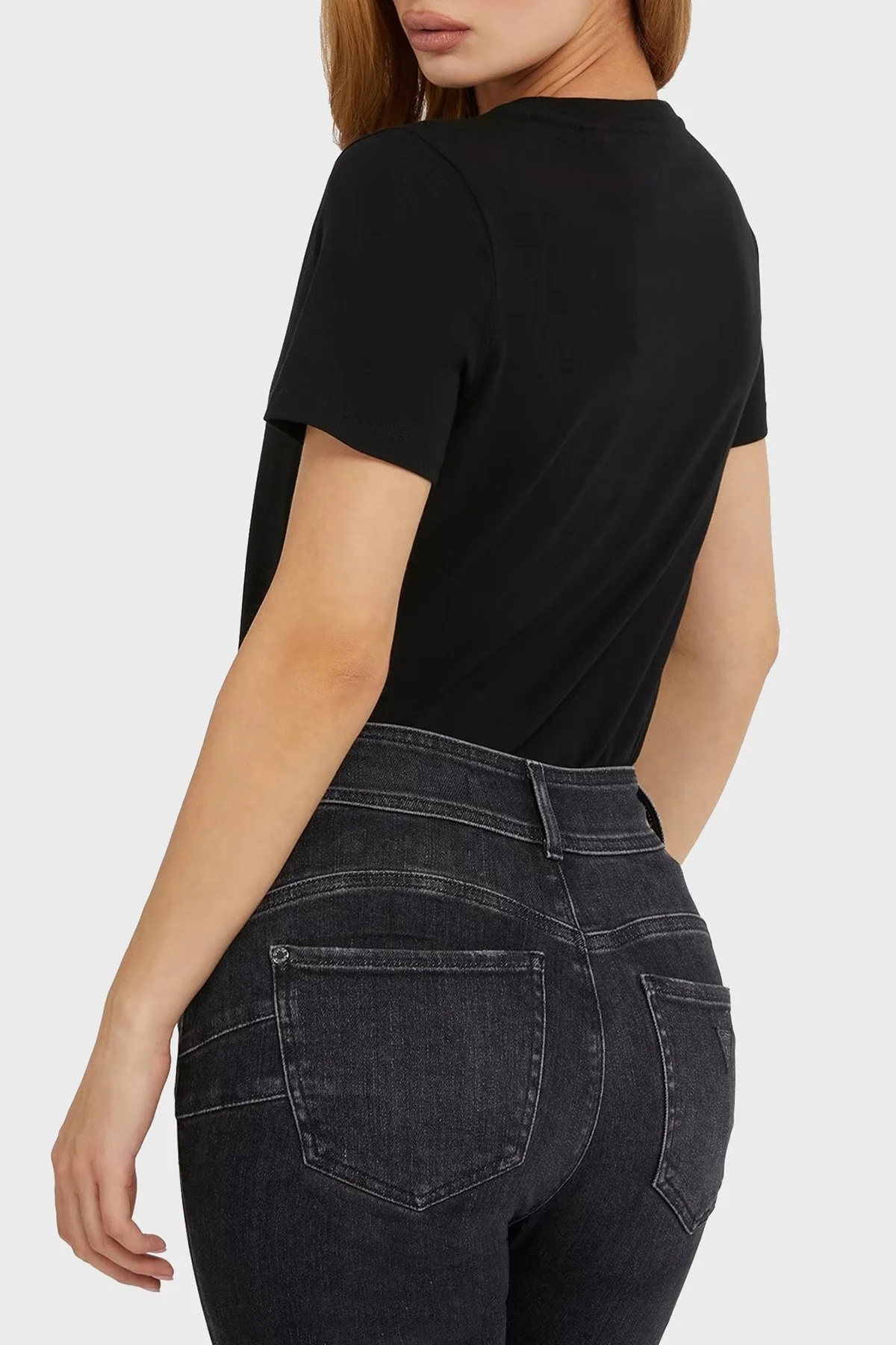 Guess Animal % 100 Pamuk Regular Fit Bayan T Shirt W3YI41I3Z14 JBLK SİYAH - 3