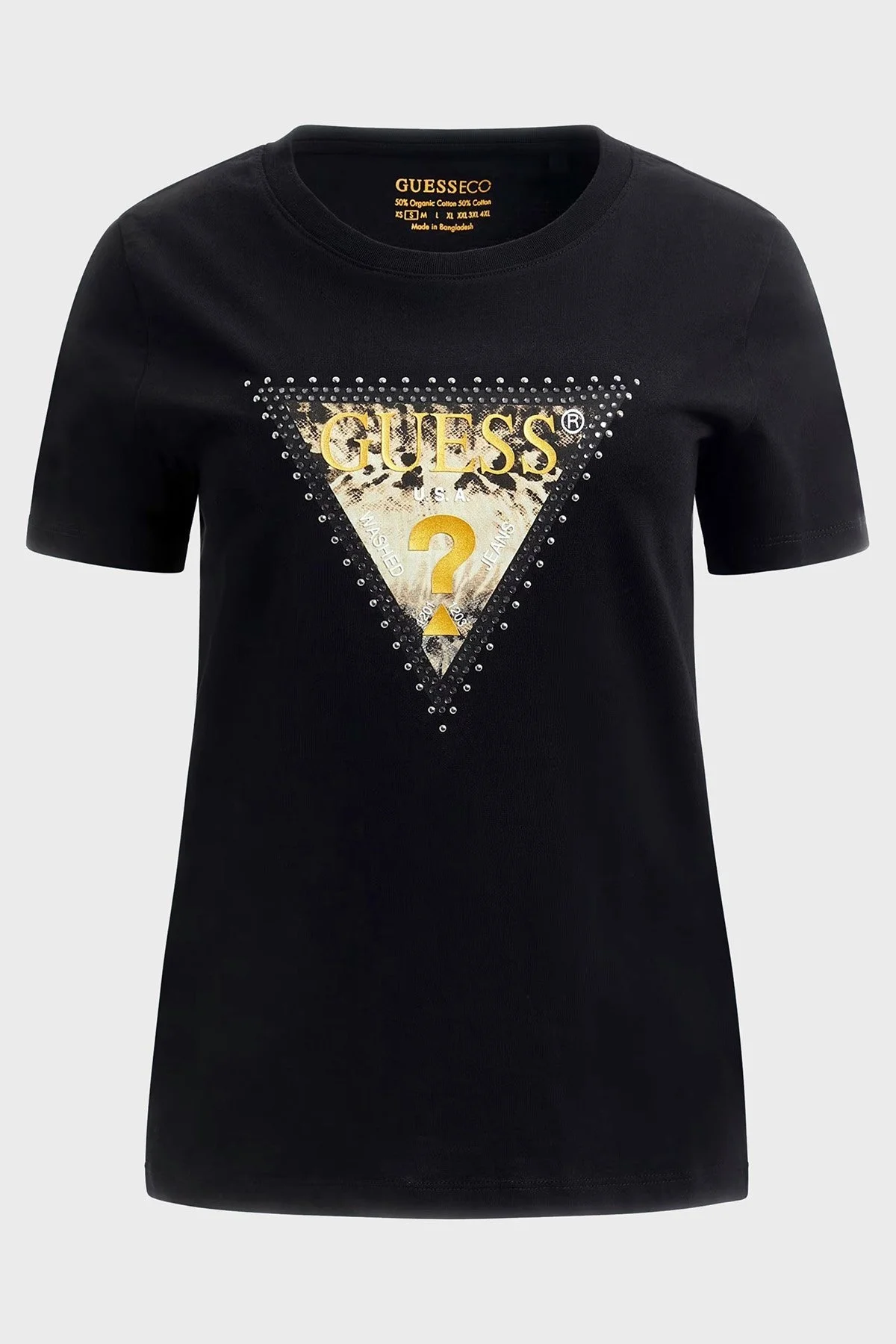 Guess Animal % 100 Pamuk Regular Fit Bayan T Shirt W3YI41I3Z14 JBLK SİYAH - 4