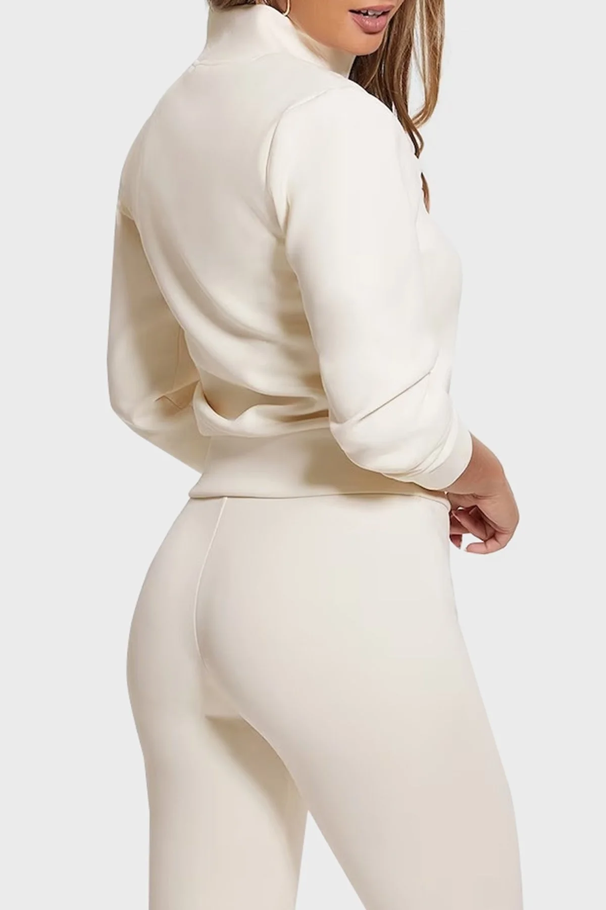 Guess Ann Pamuklu Regular Fit Dik Yaka Bayan Sweat V3BQ12KBCK2 G6K5 KREM - 2