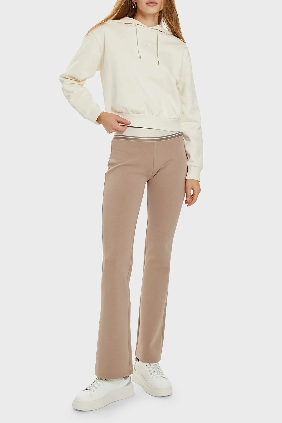 Guess Ann Scuba Yüksek Bel Flare Fit Spor V3BB09KBCK2 Bayan Pantolon V3BB09 KBCK2 WTDG VİZON - 2