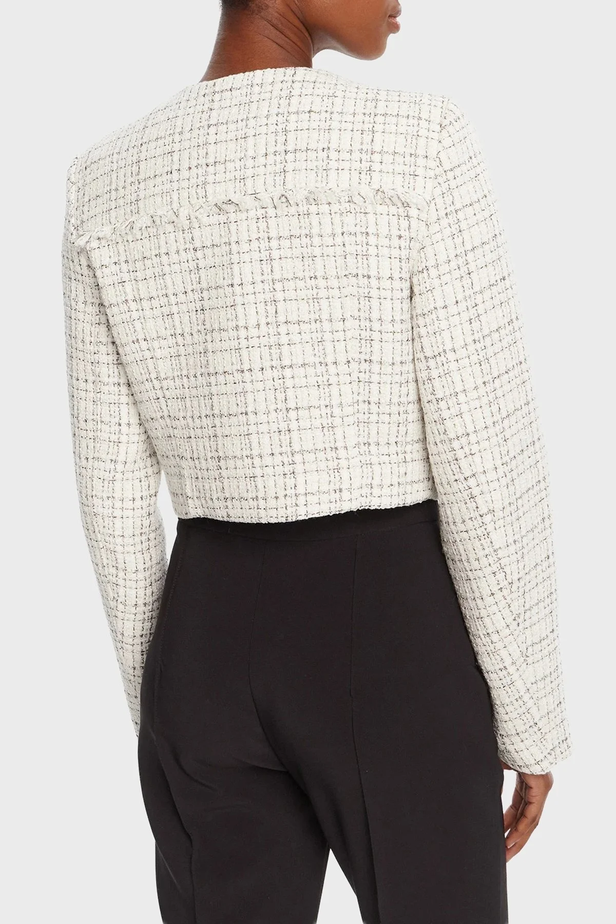 Guess Annamaria Regular Fit Bisiklet Yaka Tüvit Kısa W5YN44WHDB2 Bayan Ceket W5YN44 WHDB2 F0LL BEYAZ - 3