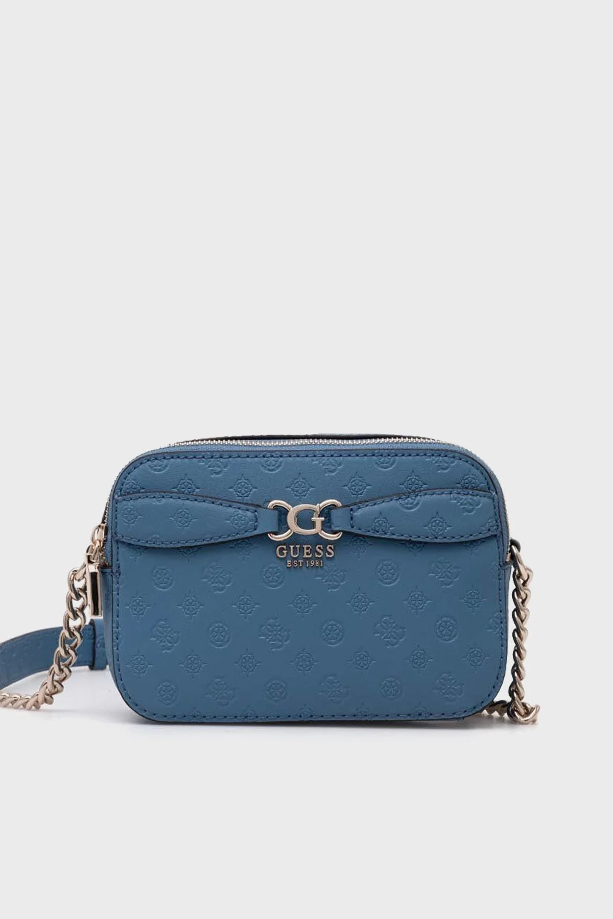 Guess Arlena Logolu Fermuarlı Ayarlanabilir Zincir Askılı HWPG9336140 Bayan Çanta HWPG93 36140 SLG MAVİ - 1