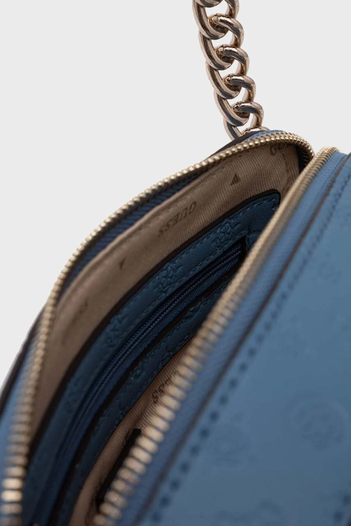 Guess Arlena Logolu Fermuarlı Ayarlanabilir Zincir Askılı HWPG9336140 Bayan Çanta HWPG93 36140 SLG MAVİ - 3