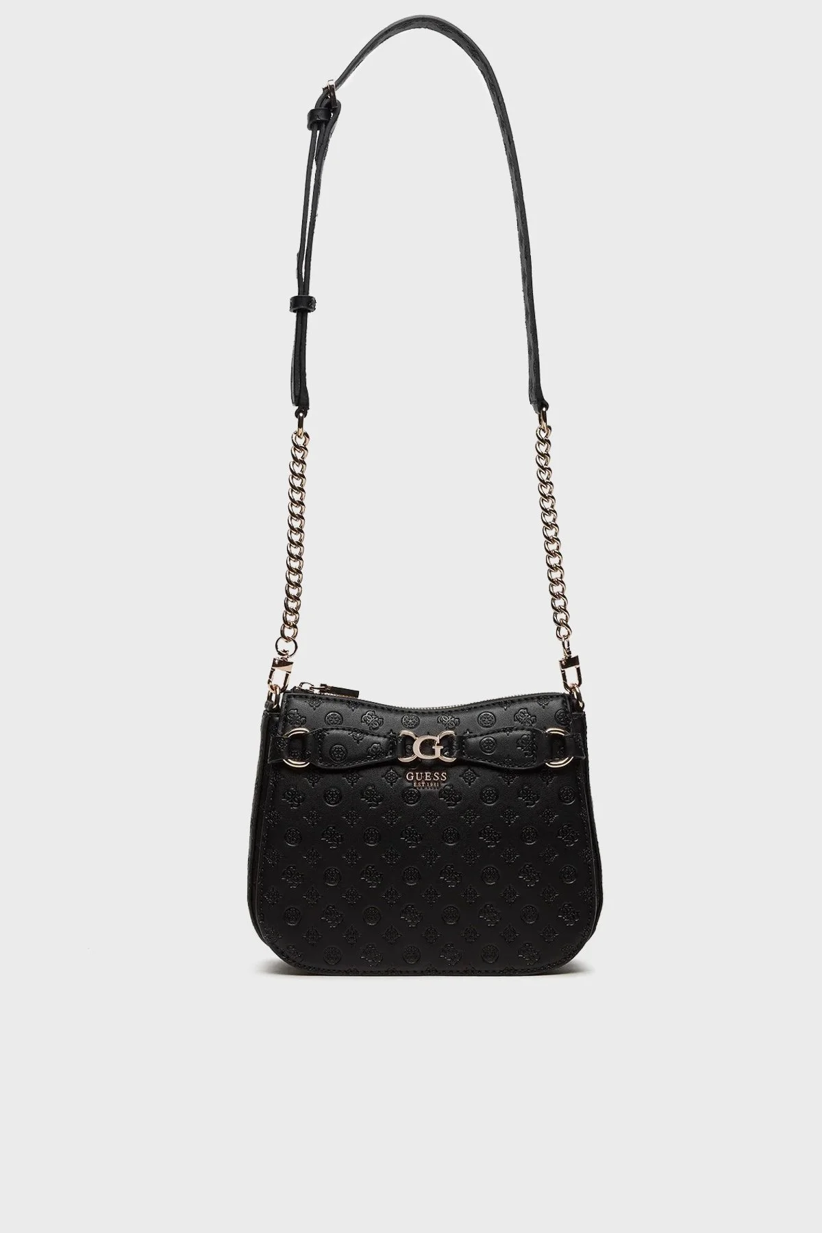 Guess Arlena Logolu Fermuarlı Çıkarılabilir Zincir Askılı HWPG9336040 Bayan Çanta HWPG93 36040 BLO SİYAH - 1