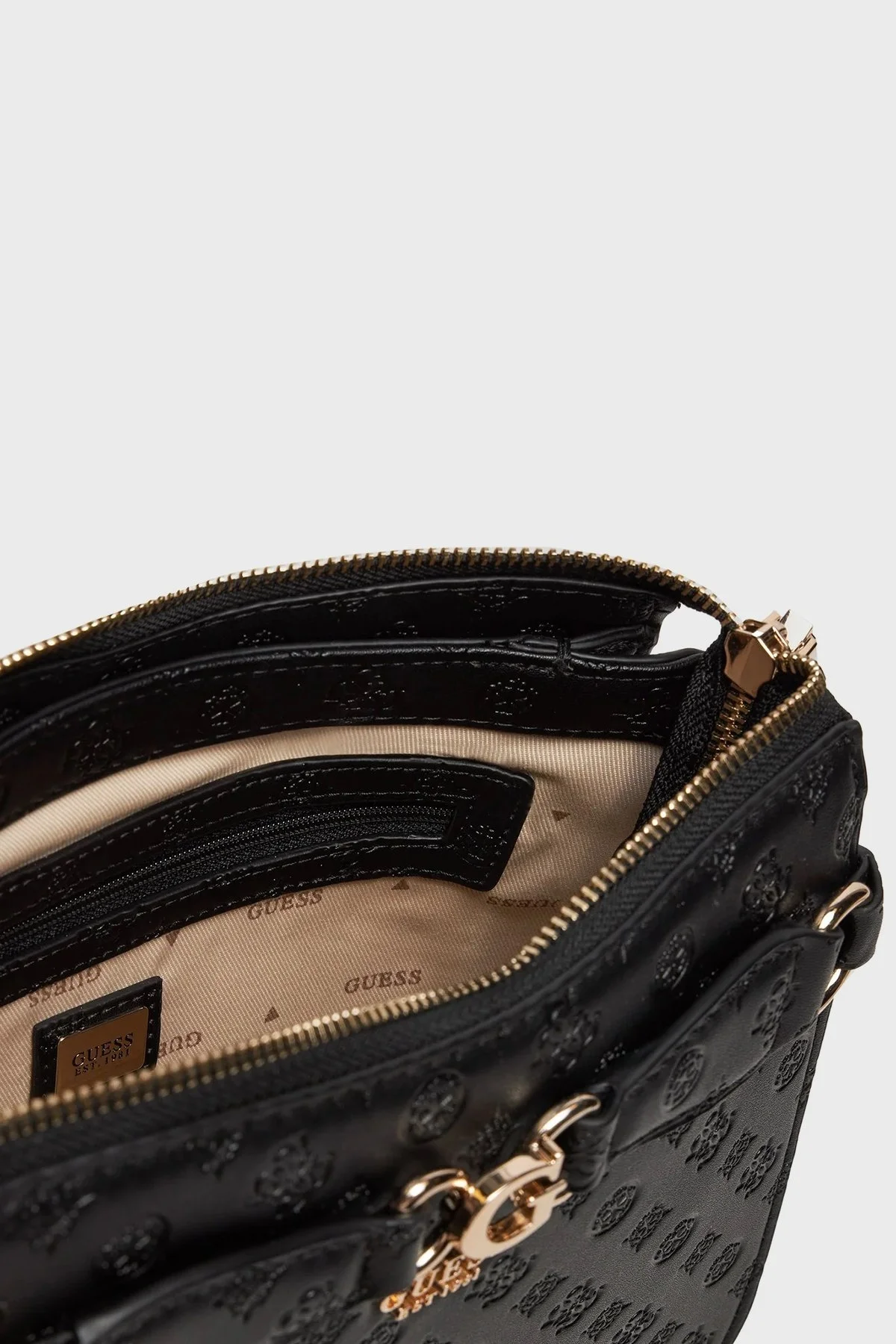 Guess Arlena Logolu Fermuarlı Çıkarılabilir Zincir Askılı HWPG9336040 Bayan Çanta HWPG93 36040 BLO SİYAH - 5