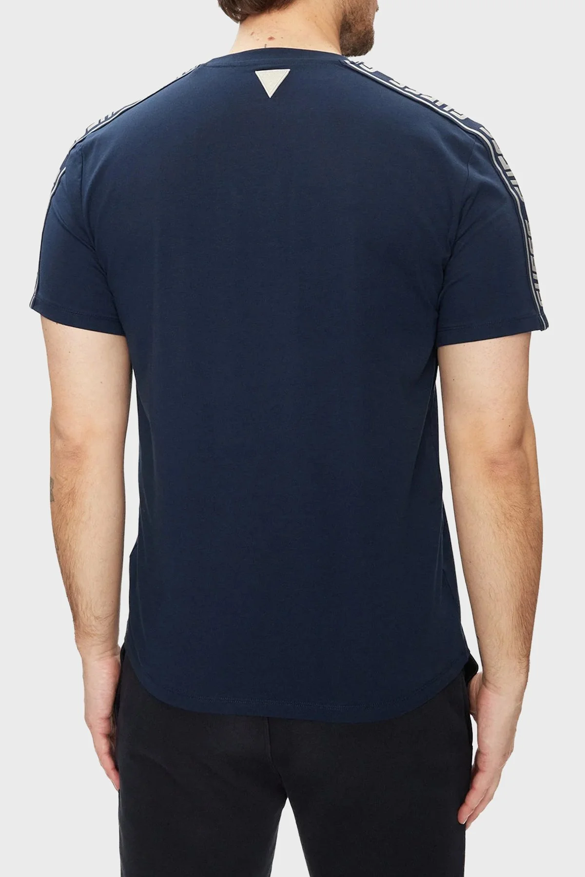 Guess Arlo Pamuklu Regular Fit Logolu Bisiklet Yaka Z4GI18J1314 Erkek T Shirt Z4GI18 J1314 G7R1 MAVİ - 3