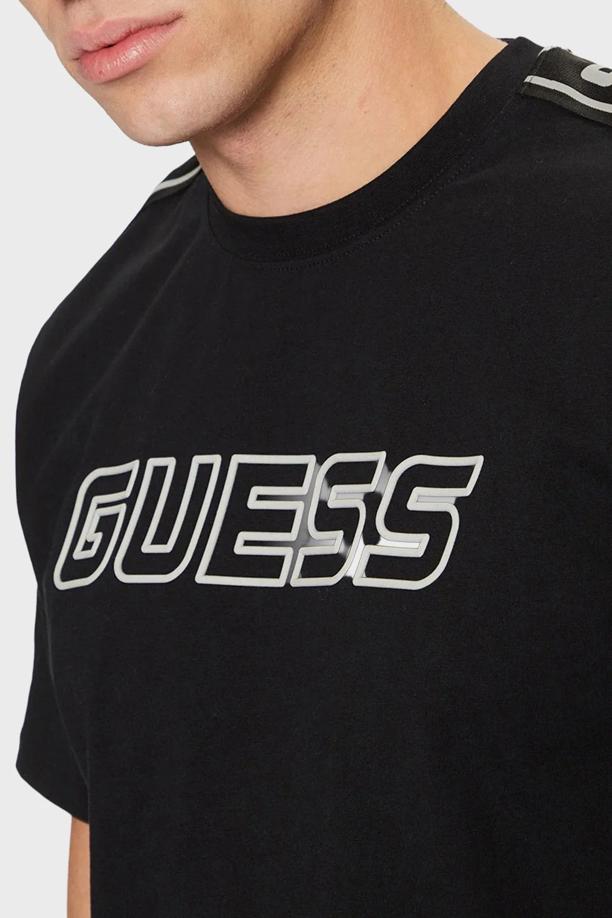 Guess Arlo Pamuklu Regular Fit Logolu Bisiklet Yaka Z4GI18J1314 Erkek T Shirt Z4GI18 J1314 JBLK SİYAH - 4
