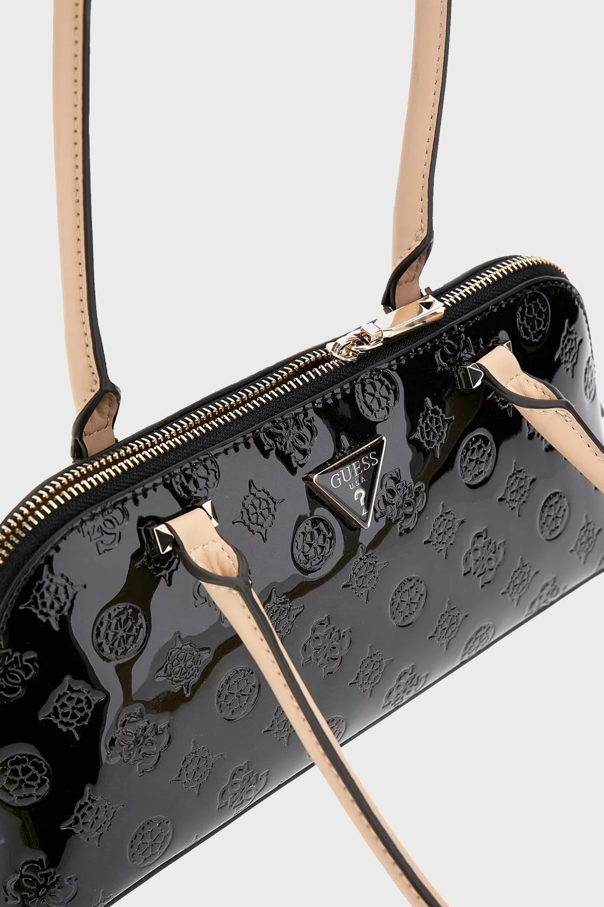 Guess Arnela 4G Logolu Omuz Askılı Rugan HWTV9496080 Bayan Çanta HWTV94 96080 BLO SİYAH - 10