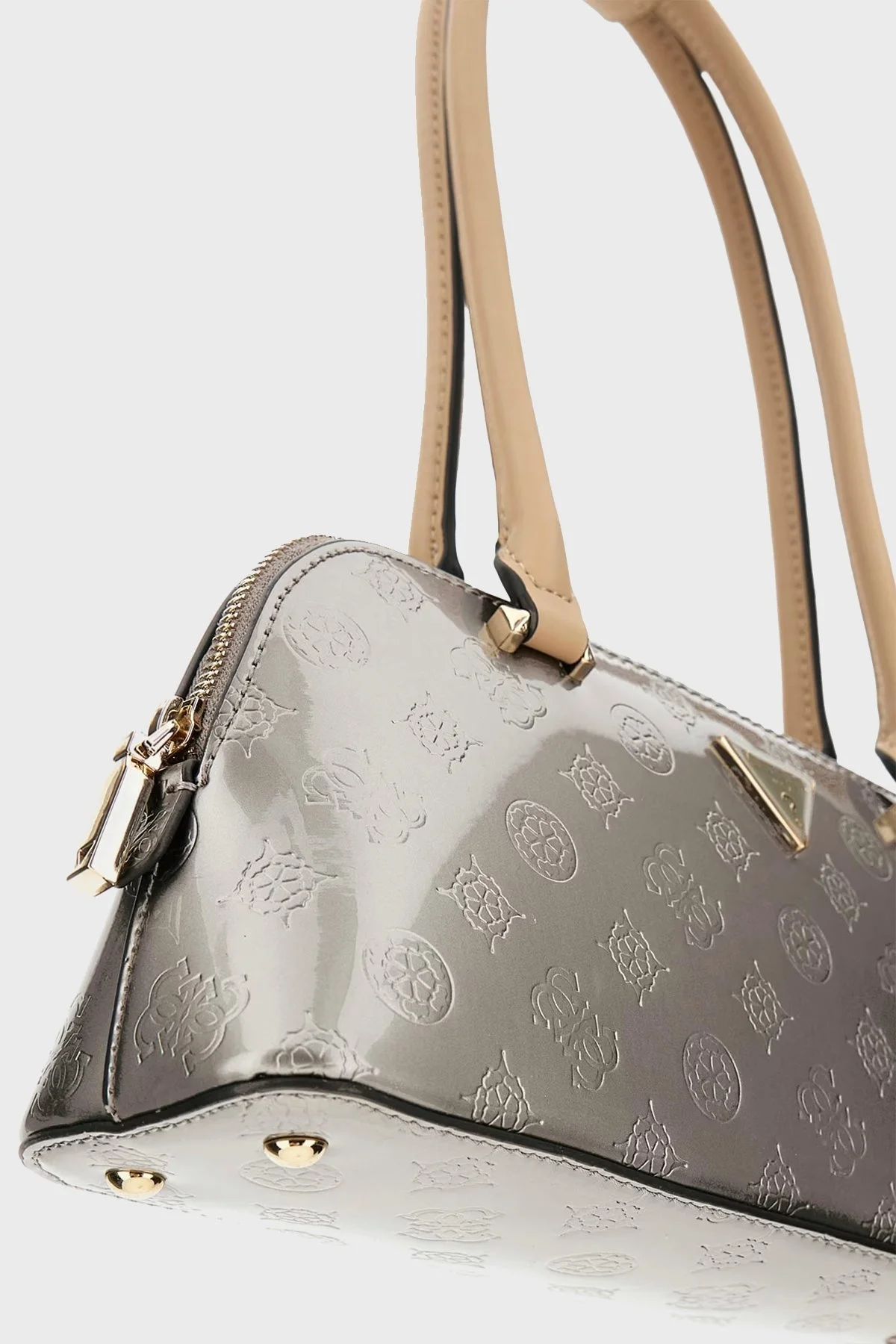 Guess Arnela 4G Logolu Omuz Askılı Rugan HWTV9496080 Bayan Çanta HWTV94 96080 PWL GRİ - 10