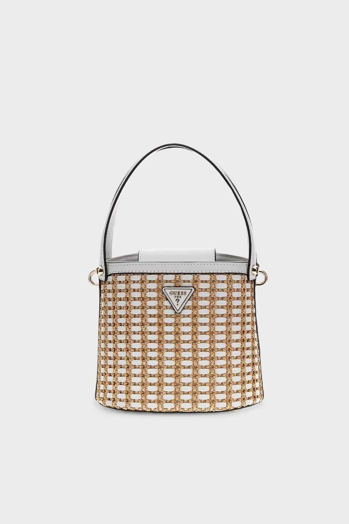 Guess Atalia Çıkarılabilir Zincir Askılı HWWG9647030 Bayan Çanta HWWG96 47030 NTW BEYAZ-BEJ - 6