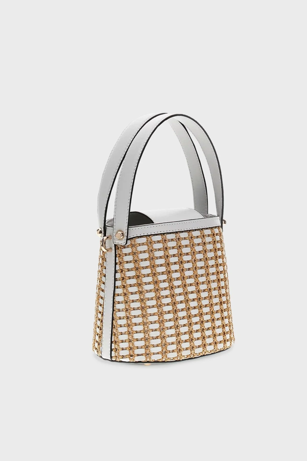 Guess Atalia Çıkarılabilir Zincir Askılı HWWG9647030 Bayan Çanta HWWG96 47030 NTW BEYAZ-BEJ - 8