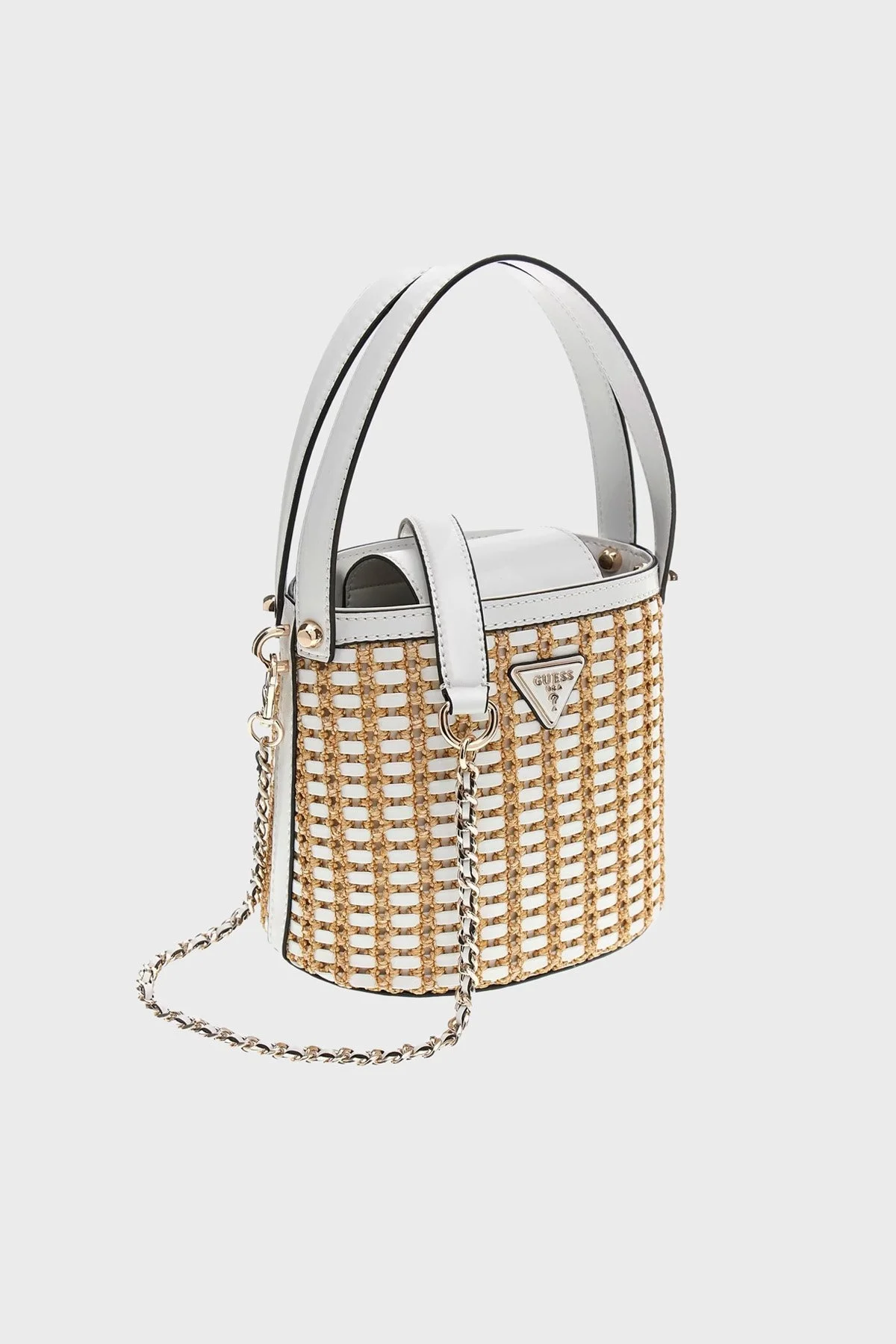 Guess Atalia Çıkarılabilir Zincir Askılı HWWG9647030 Bayan Çanta HWWG96 47030 NTW BEYAZ-BEJ - 10