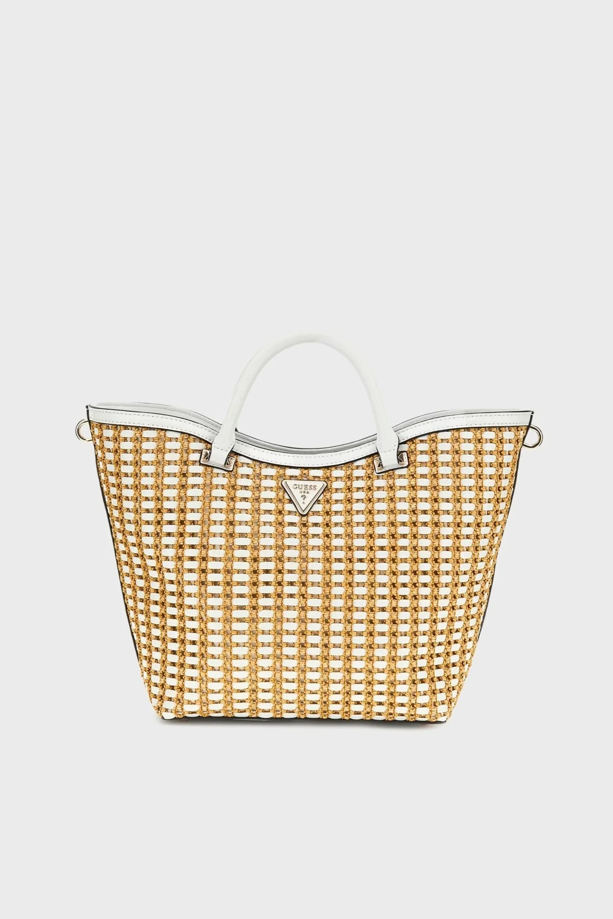 Guess Atalia Logolu Çıkarılabilir Askılı HWWG9647220 Bayan Çanta HWWG96 47220 NTW BEYAZ-BEJ - 5