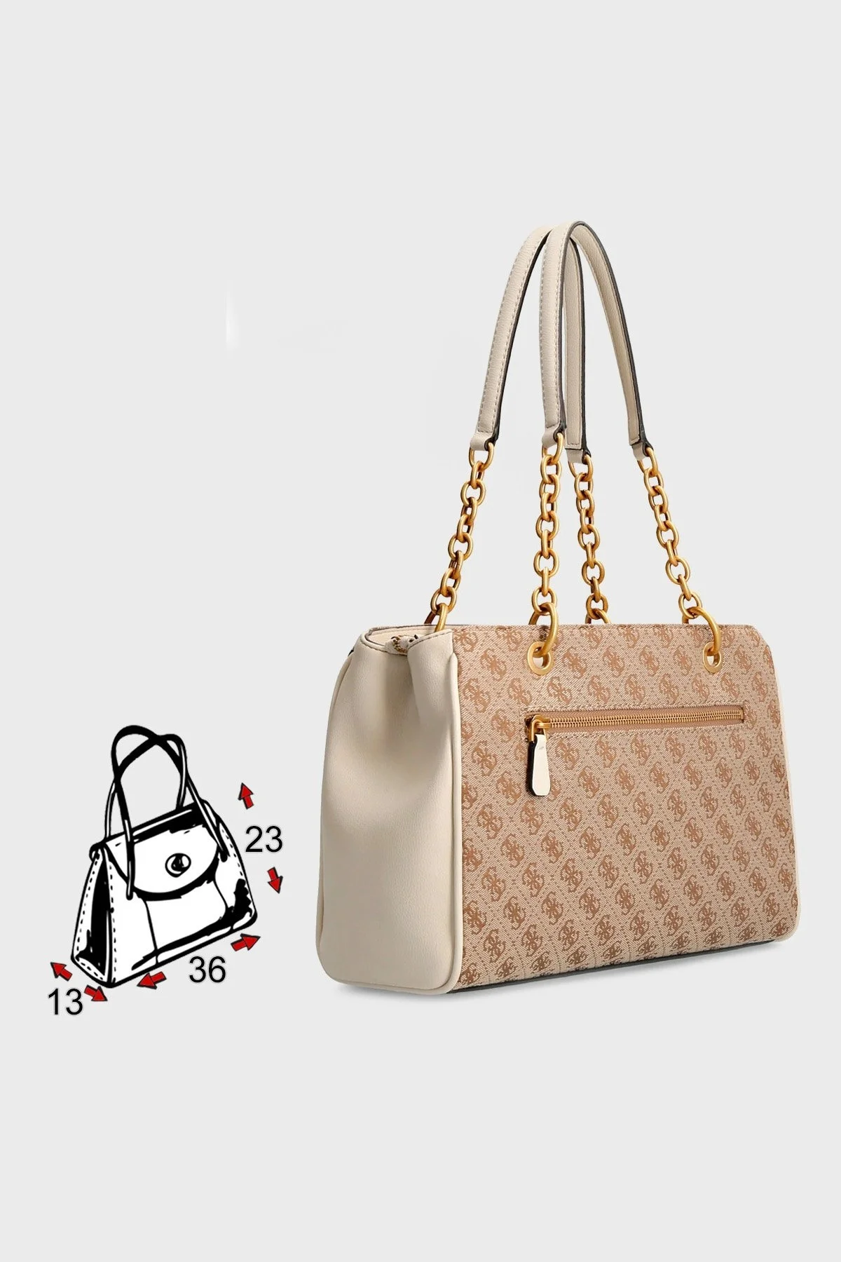 Guess Aviana Logolu Zincir Askılı Bayan Çanta HWJB8414060 LTS KAHVE - 4