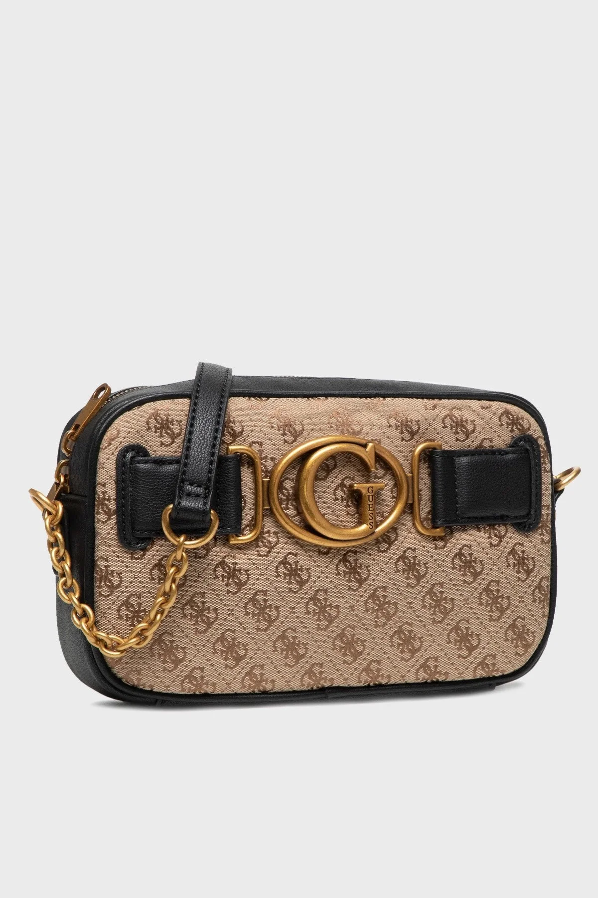 Guess Aviana Logolu Zincir Askılı Mini Çapraz Bayan Çanta HWJB8414140 LBL KAHVE - 2