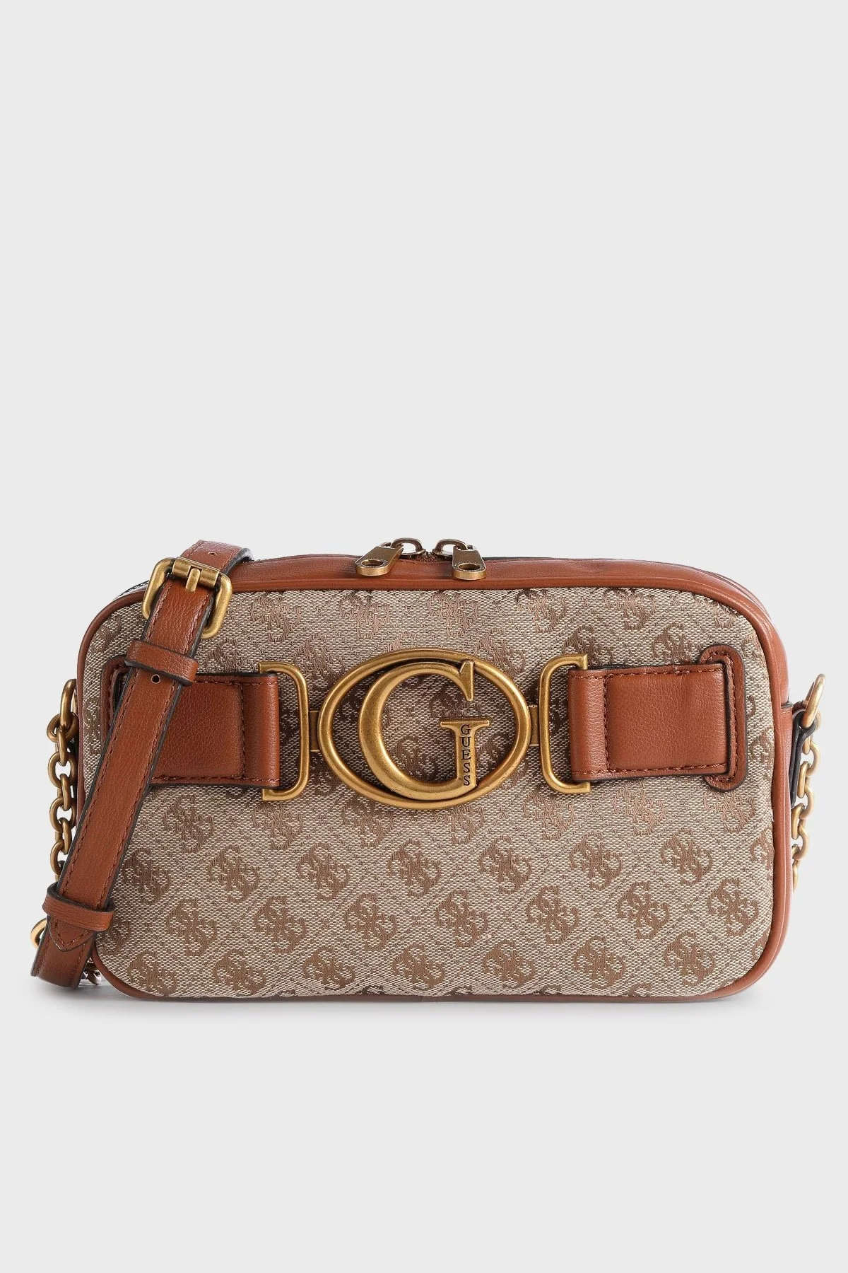 Guess Aviana Logolu Zincir Askılı Mini Çapraz Bayan Çanta HWJB8414140 LCO KAHVE - 1
