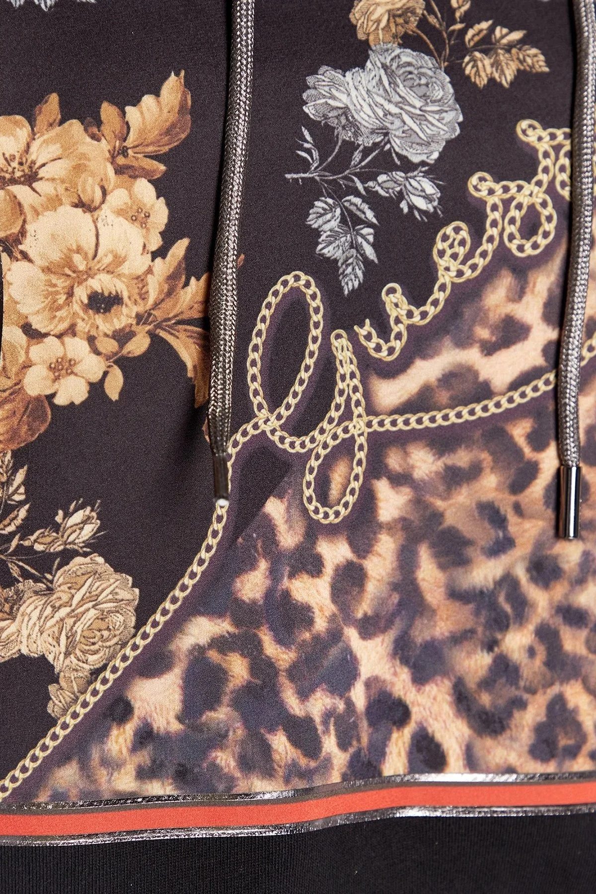 Guess Baskılı Kapüşonlu Regular Fit Pamuklu Zenovia Bayan Sweat W2BQ10K9YH1 JBLK SİYAH - 4