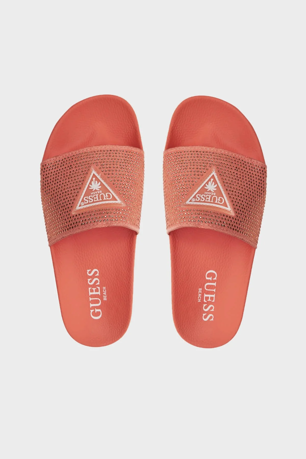 Guess Beach Taşlı Plaj E4GZ25BB00F Kadın Terlik E4GZ25 BB00F G6L2 TURUNCU - 6