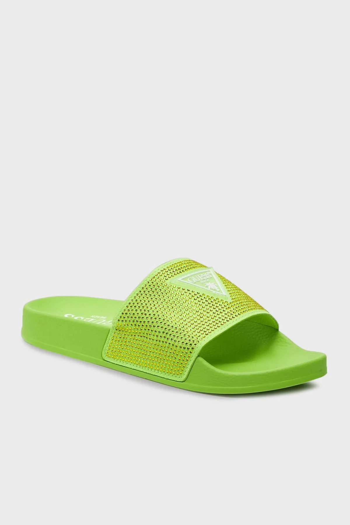 Guess Beach Taşlı Plaj E4GZ25BB00F Bayan Terlik E4GZ25 BB00F G8V3 FISTIK YEŞİL - 2