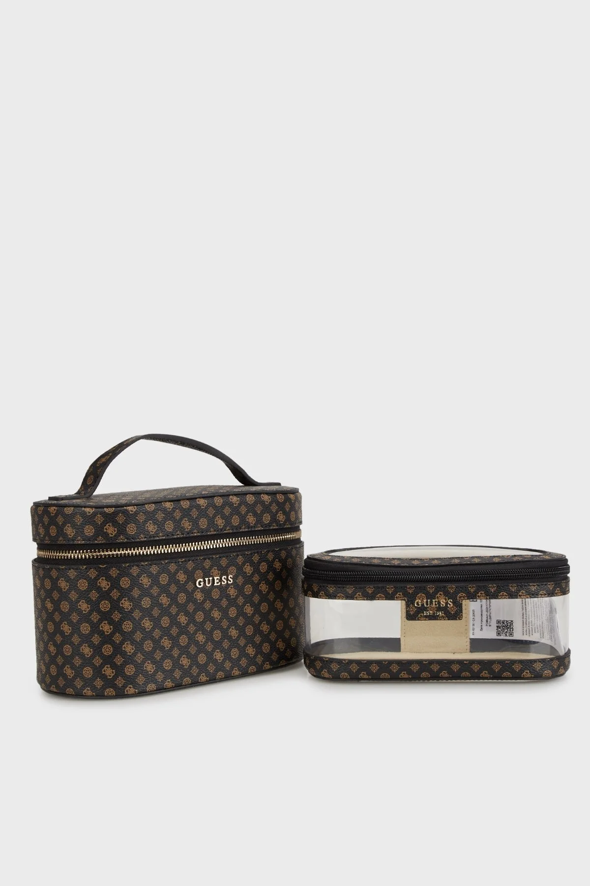 Guess Beauty Logolu Fermuarlı Kozmetik PW7479P4461 Bayan Çanta PW7479 P4461 MOM SİYAH - 2