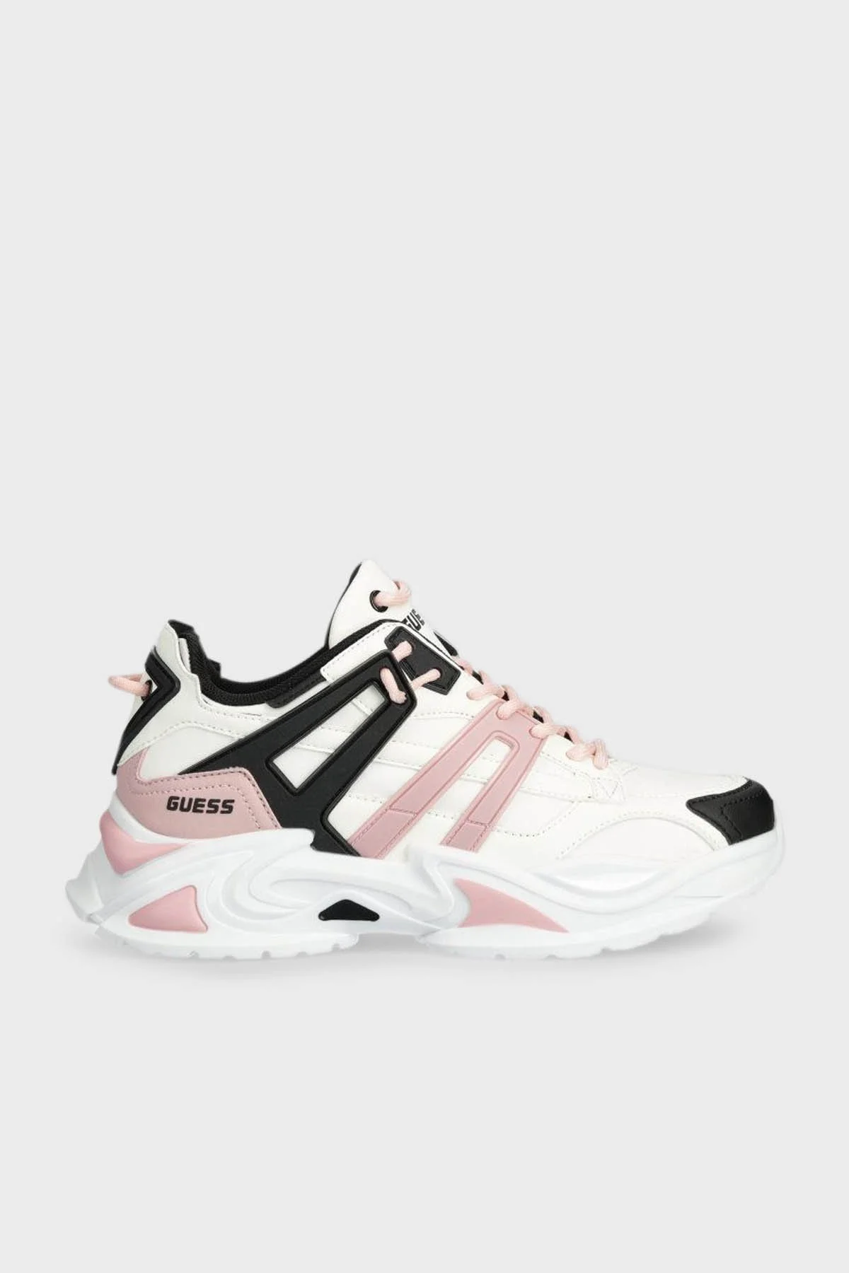 Guess Belluna Kalın Tabanlı Sneaker FLJBLLELE12 Bayan Ayakkabı FLJBLL ELE12 PINWH BEYAZ-PEMBE - 6