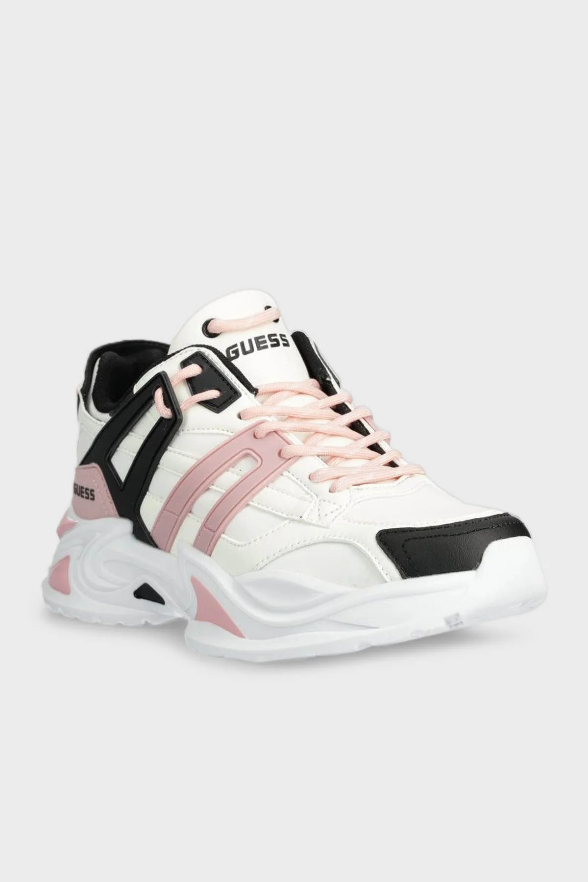 Guess Belluna Kalın Tabanlı Sneaker FLJBLLELE12 Bayan Ayakkabı FLJBLL ELE12 PINWH BEYAZ-PEMBE - 8