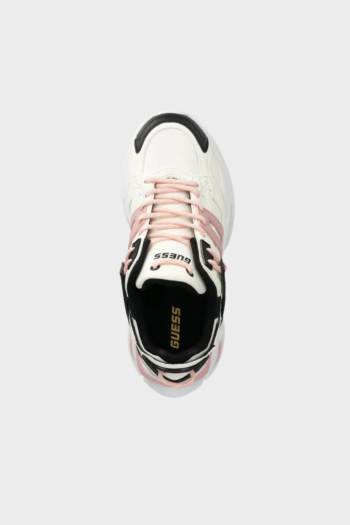Guess Belluna Kalın Tabanlı Sneaker FLJBLLELE12 Bayan Ayakkabı FLJBLL ELE12 PINWH BEYAZ-PEMBE - 9