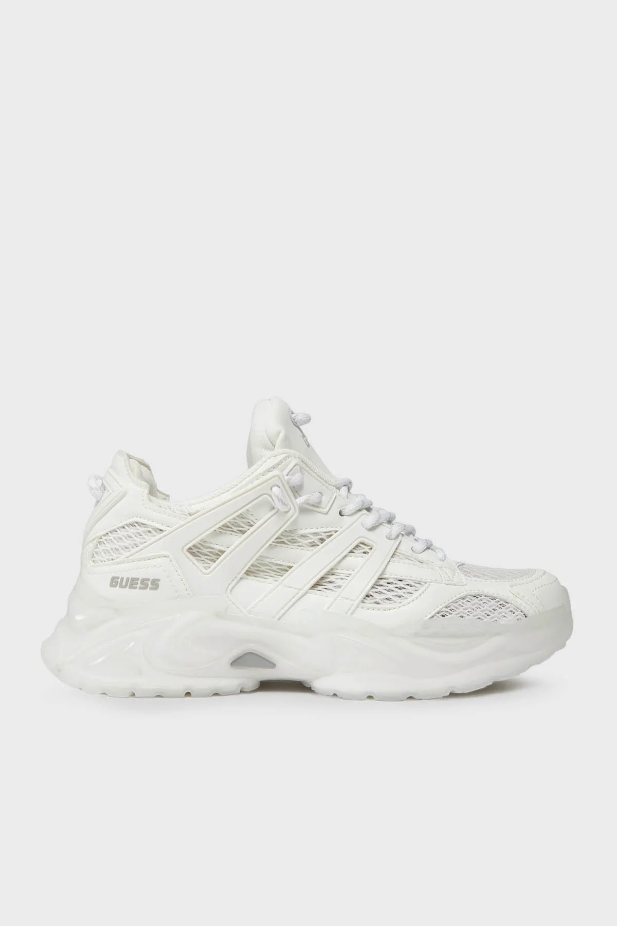 Guess Belluna Kalın Tabanlı Sneaker FLJBLLELE12 Kadın Ayakkabı FLJBLL ELE12 WHITE BEYAZ - 1