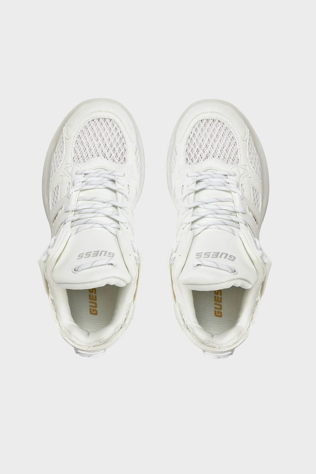 Guess Belluna Kalın Tabanlı Sneaker FLJBLLELE12 Kadın Ayakkabı FLJBLL ELE12 WHITE BEYAZ - 5
