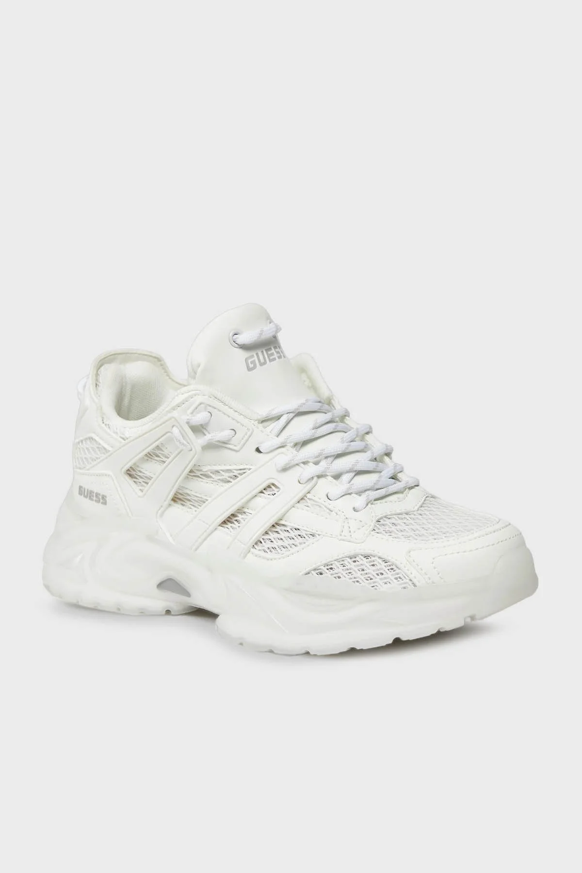 Guess Belluna Kalın Tabanlı Sneaker FLJBLLELE12 Kadın Ayakkabı FLJBLL ELE12 WHITE BEYAZ - 6