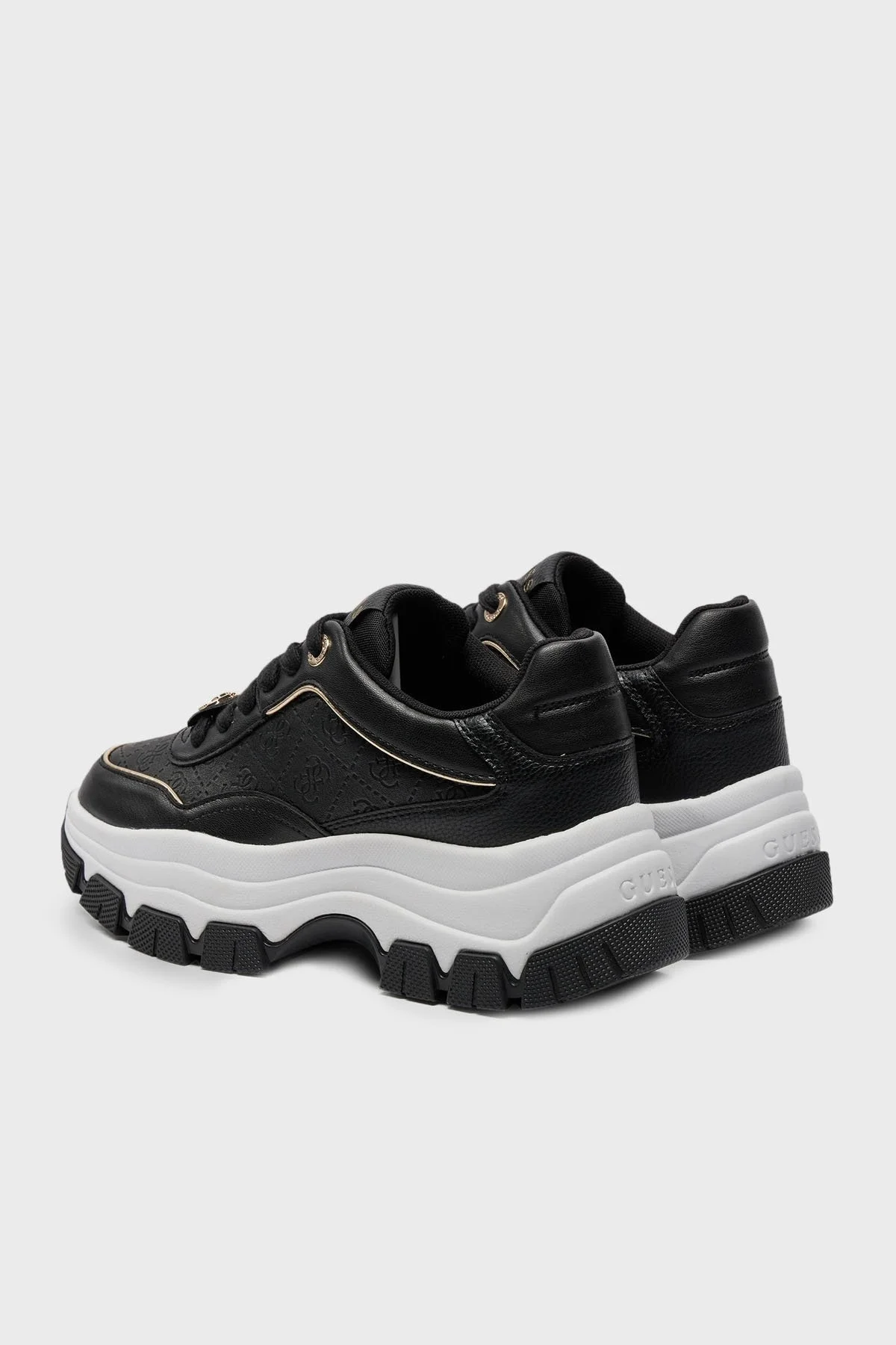 Guess Berrett Kalın Tabanlı Sneaker FLTBERELE12 Bayan Ayakkabı FLTBER ELE12 BLACK SİYAH - 3