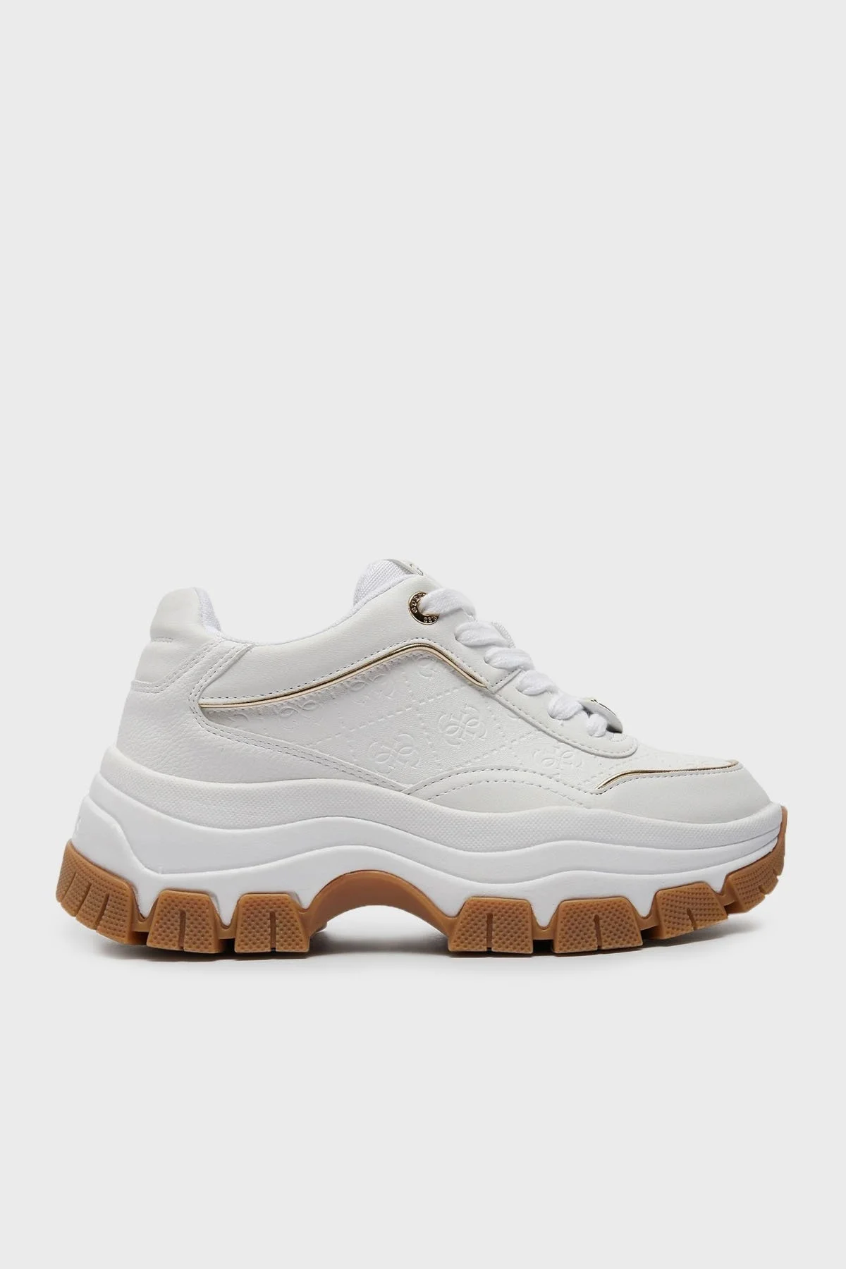 Guess Berrett Kalın Tabanlı Sneaker FLTBERELE12 Bayan Ayakkabı FLTBER ELE12 WHITE BEYAZ - 1