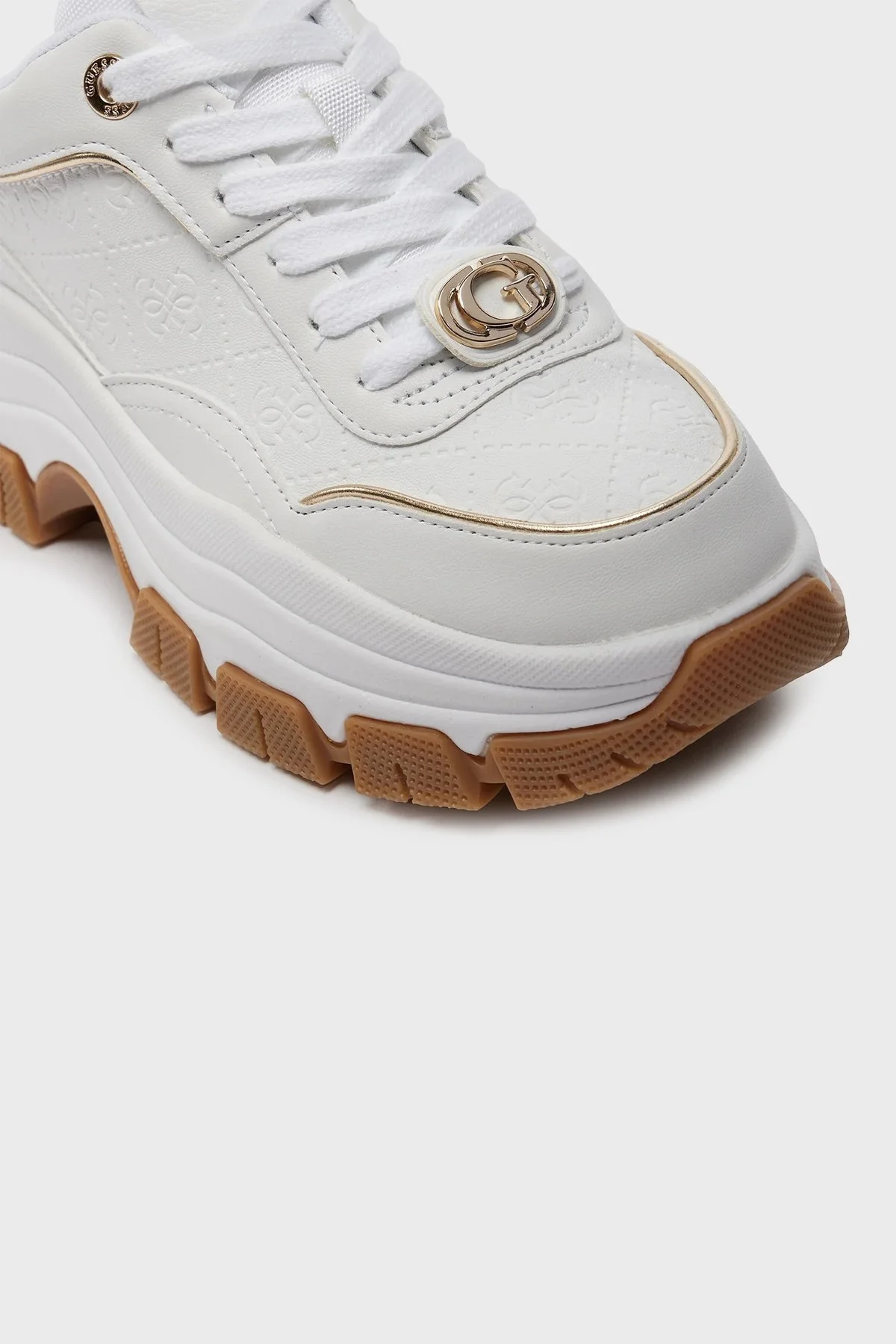 Guess Berrett Kalın Tabanlı Sneaker FLTBERELE12 Bayan Ayakkabı FLTBER ELE12 WHITE BEYAZ - 6