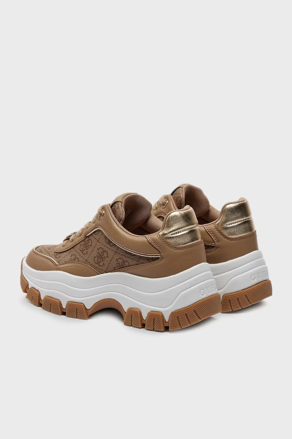 Guess Berrett Kalın Tabanlı Sneaker FLTBERFAL12 Bayan Ayakkabı FLTBER FAL12 MILK KAHVE - 3