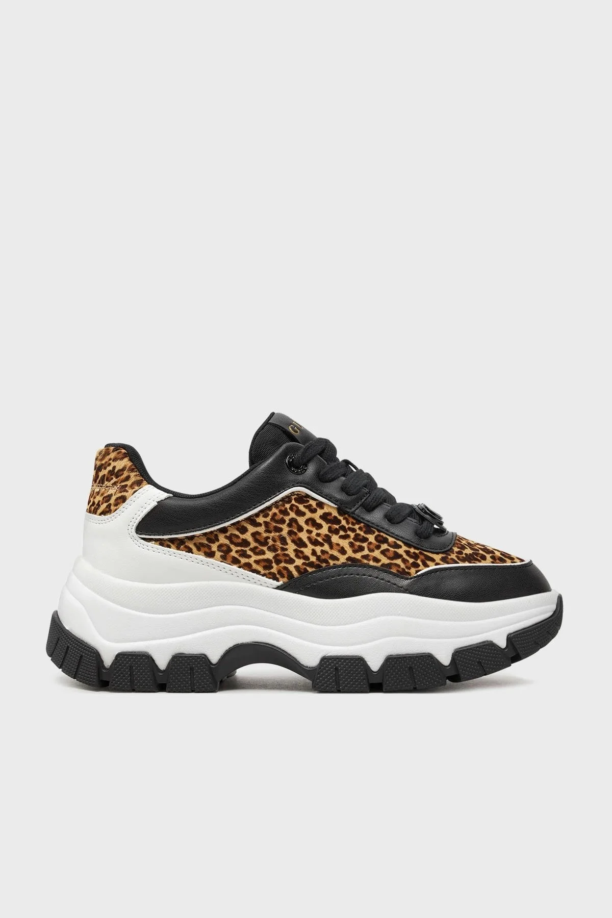 Guess Berrett Logolu Kalın Tabanlı Sneaker FLTBERPEL12 Bayan Ayakkabı FLTBER PEL12 LEOPA LEOPAR - 1