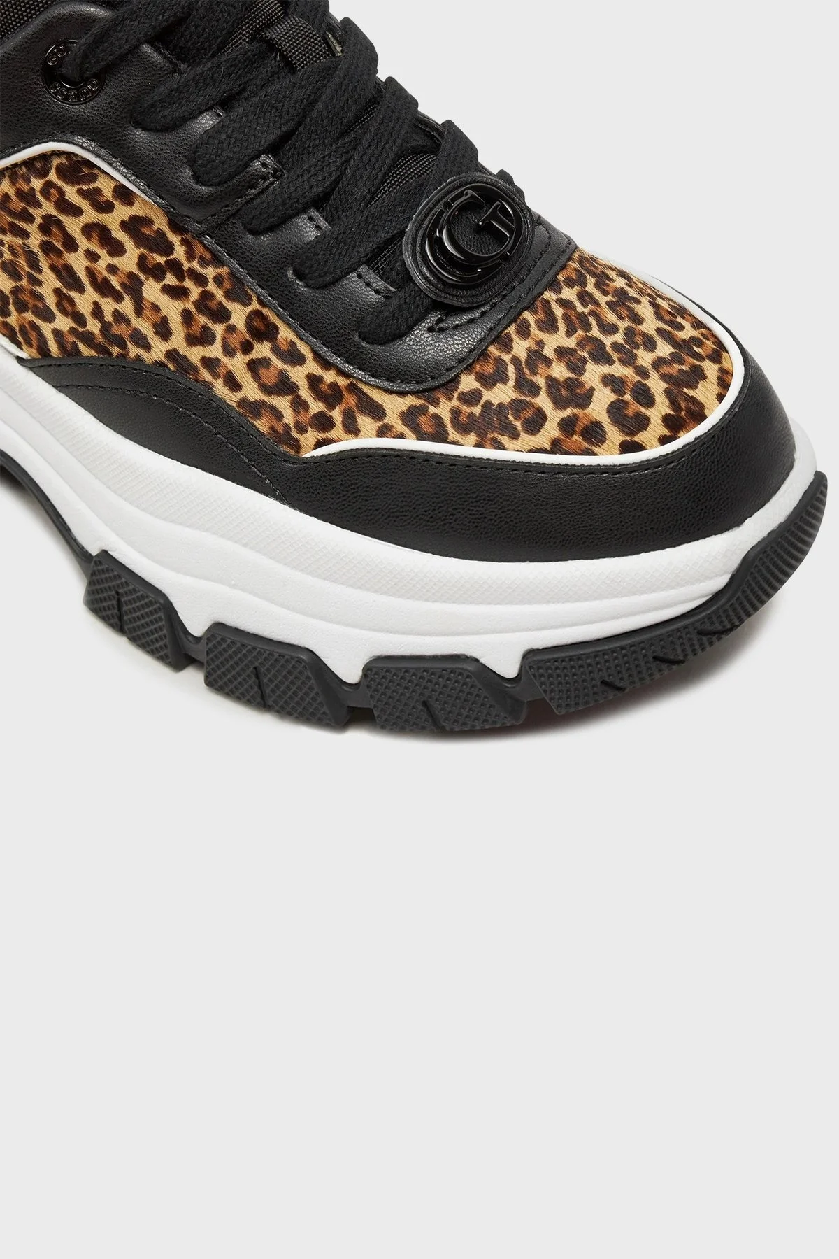 Guess Berrett Logolu Kalın Tabanlı Sneaker FLTBERPEL12 Bayan Ayakkabı FLTBER PEL12 LEOPA LEOPAR - 6
