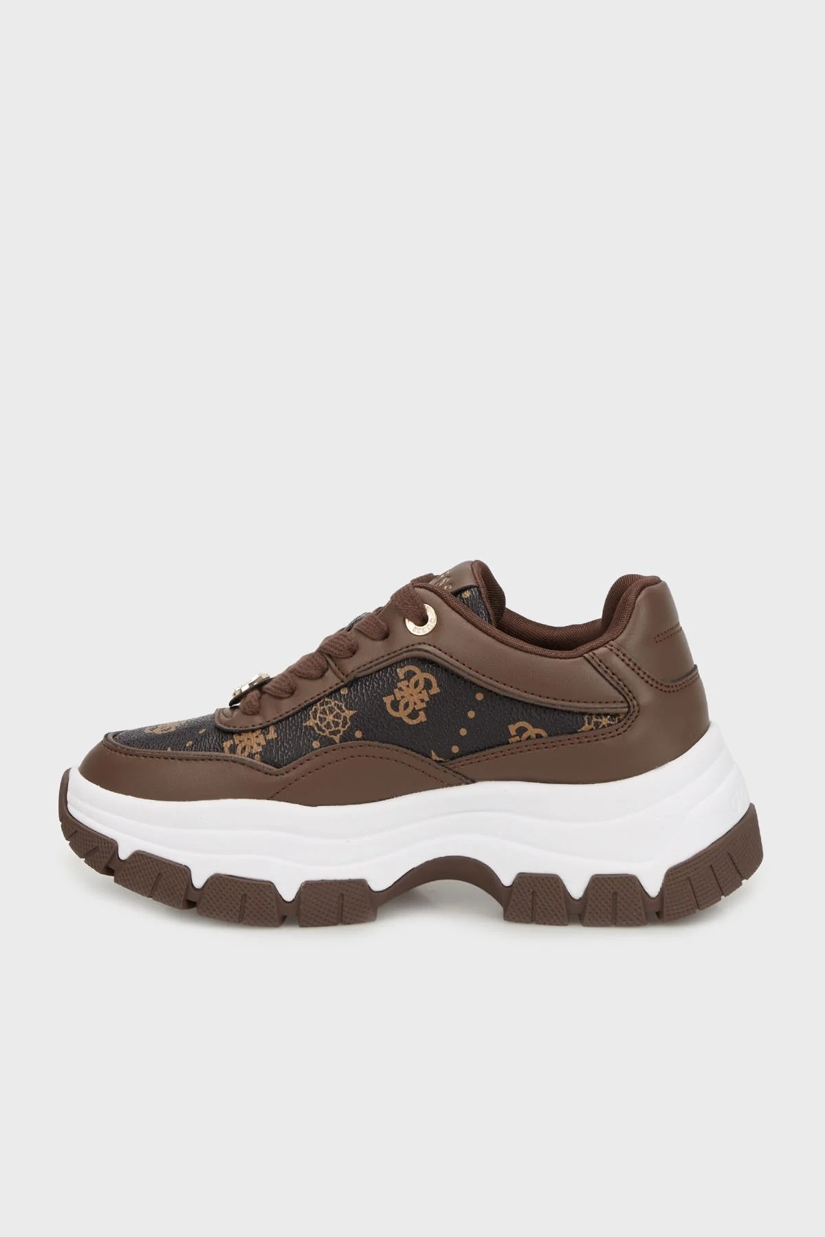 Guess Berrett2 4G Logolu Kalın Taban Sneaker FLFBRTPEL12 Bayan Ayakkabı FLFBRT PEL12 BROWN KAHVE-KREM - 2