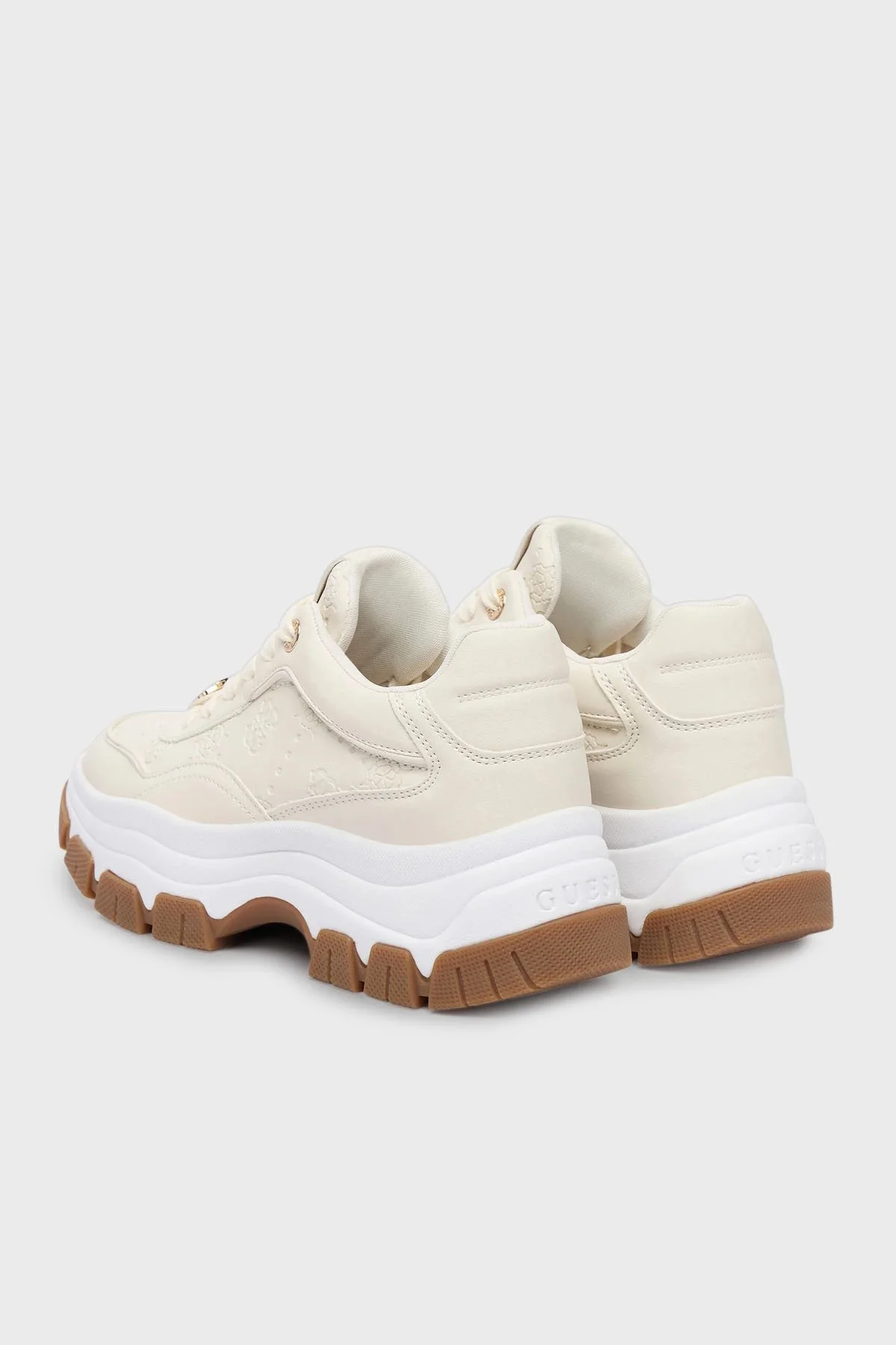 Guess Berrett2 4G Logolu Kalın Taban Sneaker FLFBRTPEL12 Kadın Ayakkabı FLFBRT PEL12 CREAM KREM - 4