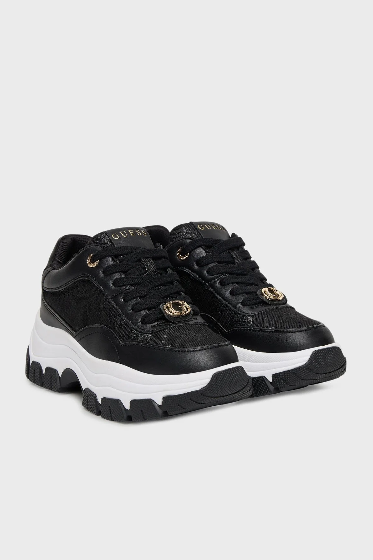 Guess Berrett2 4G Logolu Kalın Tabanlı Sneaker FLFBRTELE12 Kadın Ayakkabı FLFBRT ELE12 BLACK SİYAH - 2